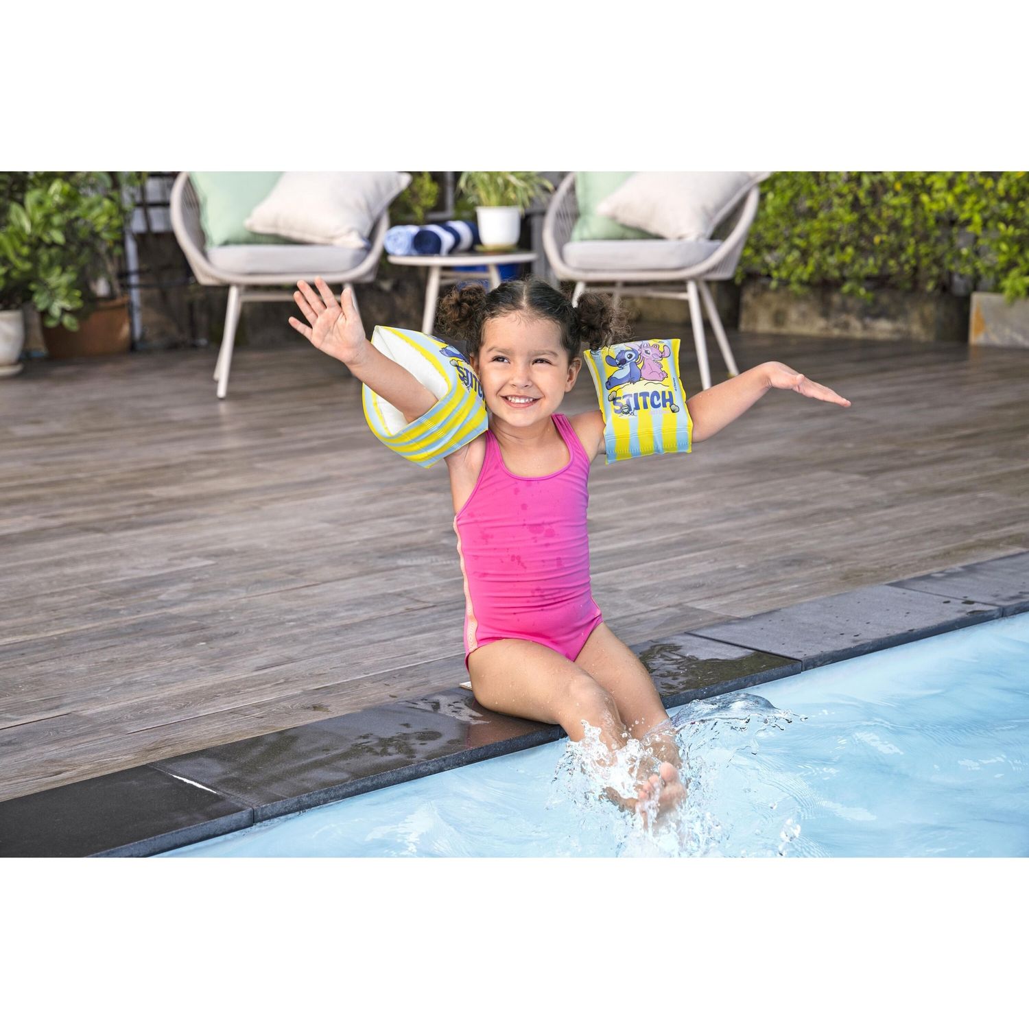 Braccioli gonfiabili con stampa tropicali 3‑6 anni disney stitch - Bestway, Disney Stitch