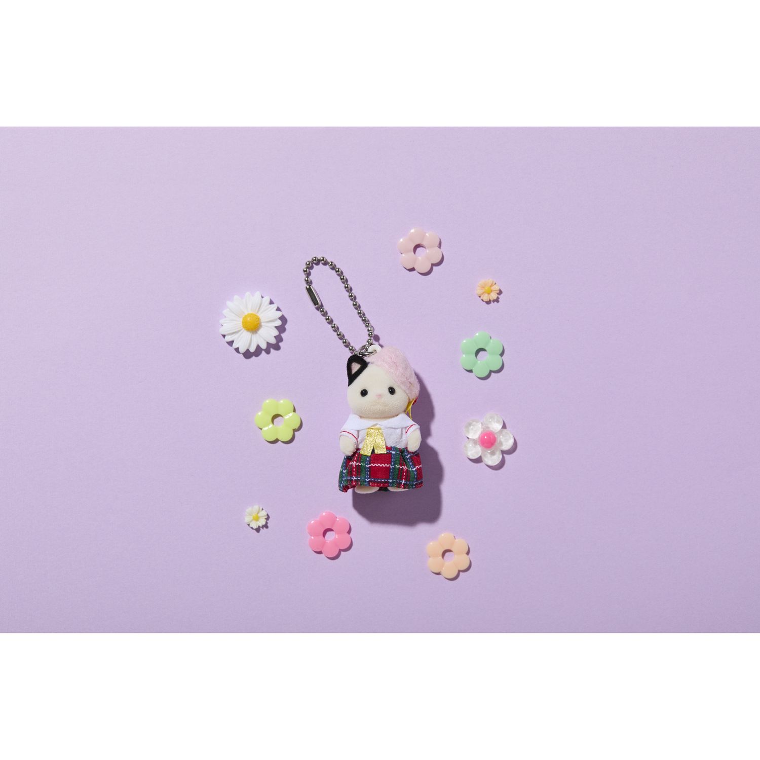 Portachiavi - scolaretta gatto tuxedo - SYLVANIAN FAMILY