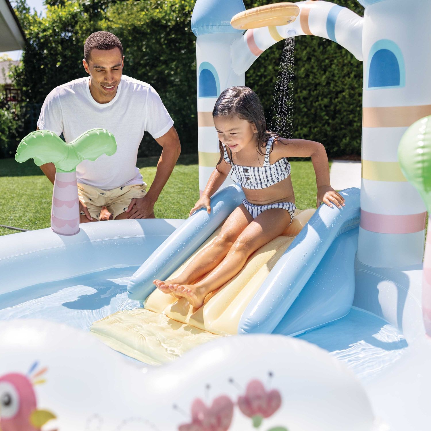 Intex 56148np - piscina gonfiabile play center castello unicorno, 196x178x127 cm, 2+ anni - INTEX
