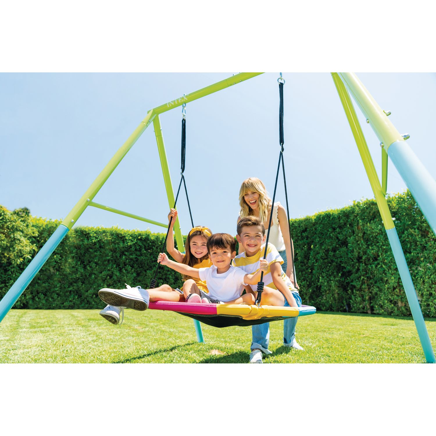 Altalena intex 44111 con dondolo nido 2 poltrone 201x235 cm - INTEX