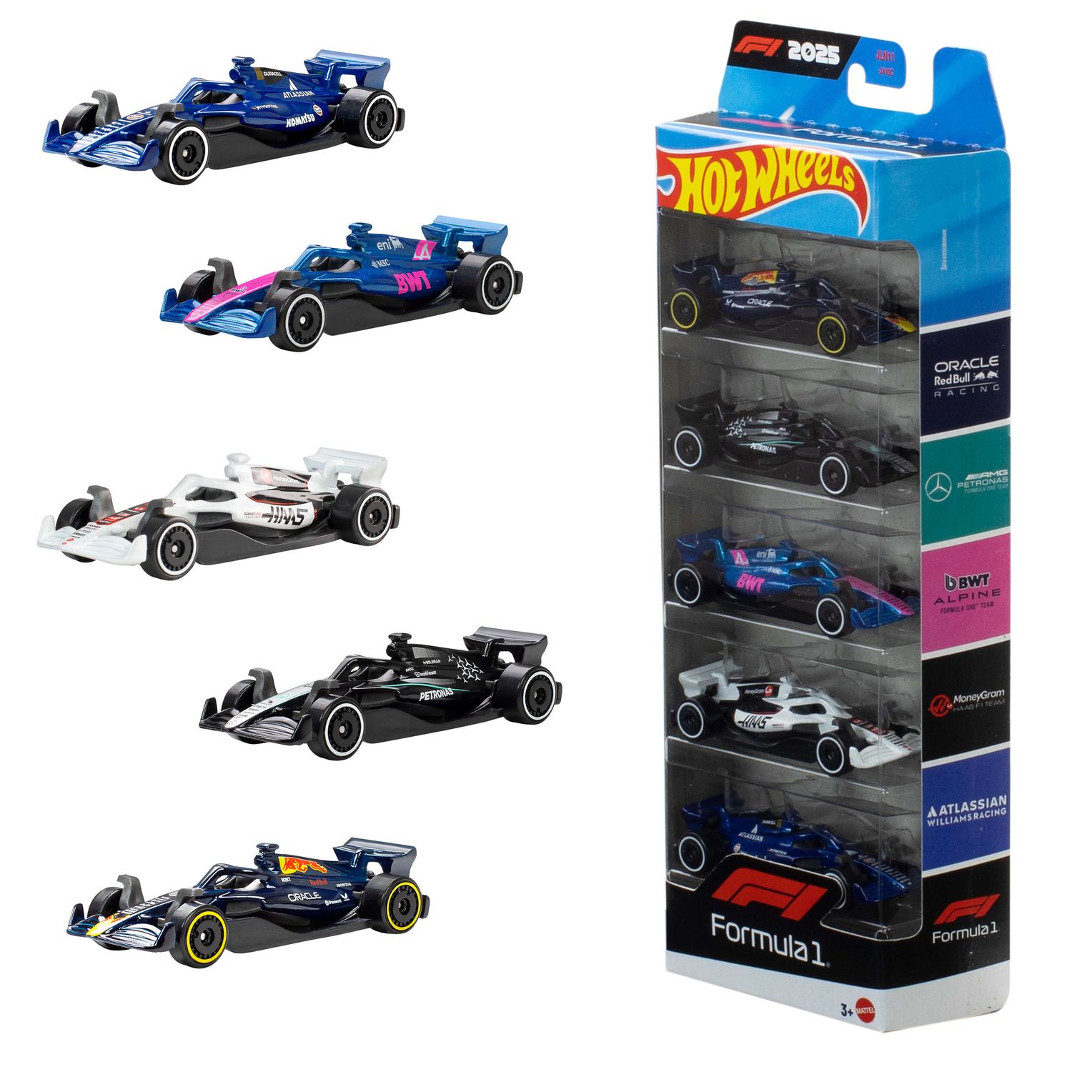 Hot wheels - set 5 veicoli formula 1 - Hot Wheels