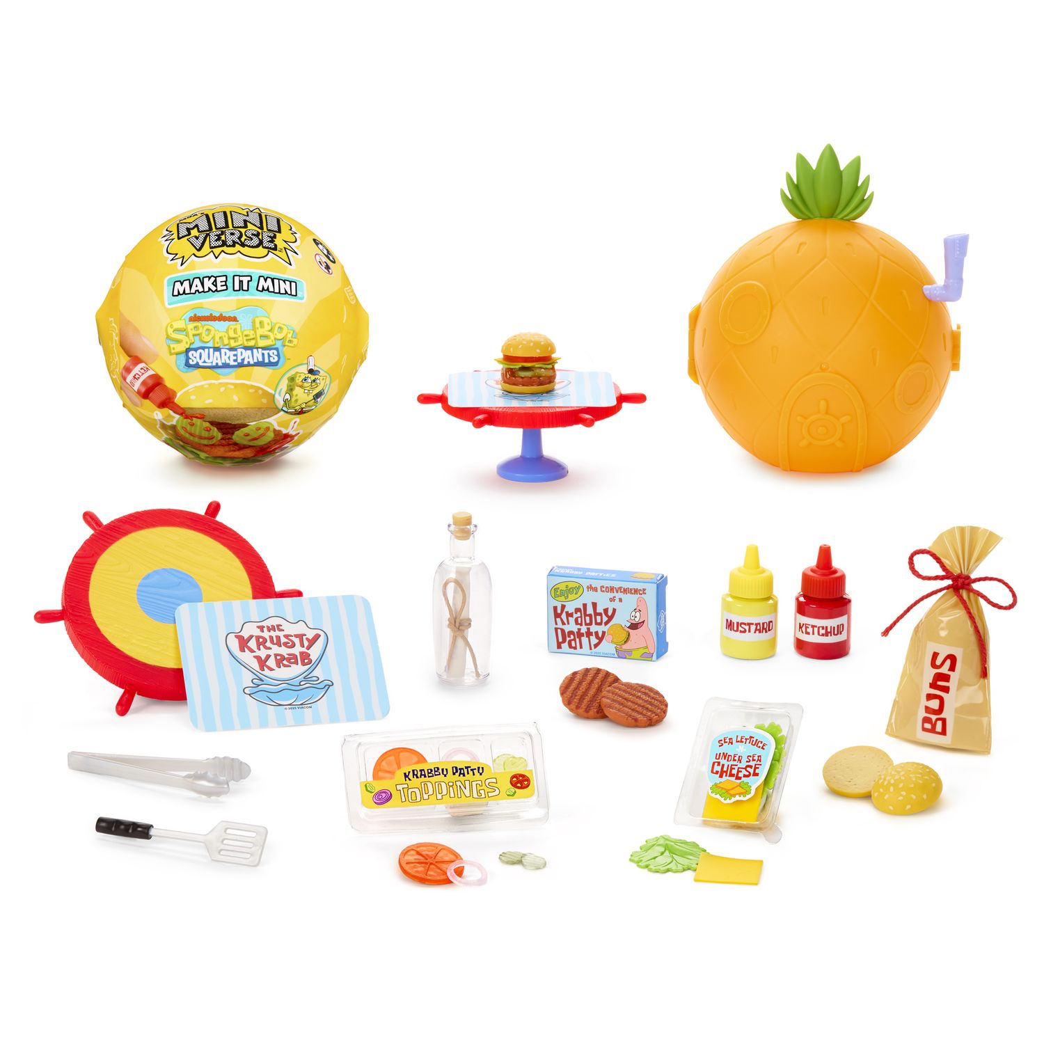 Mga's miniverse make it mini spongebob squarepants - mini oggetti da collezione, fai da te, gioco in resina, repliche di cibo, non commestibile - MINIVERSE MGA