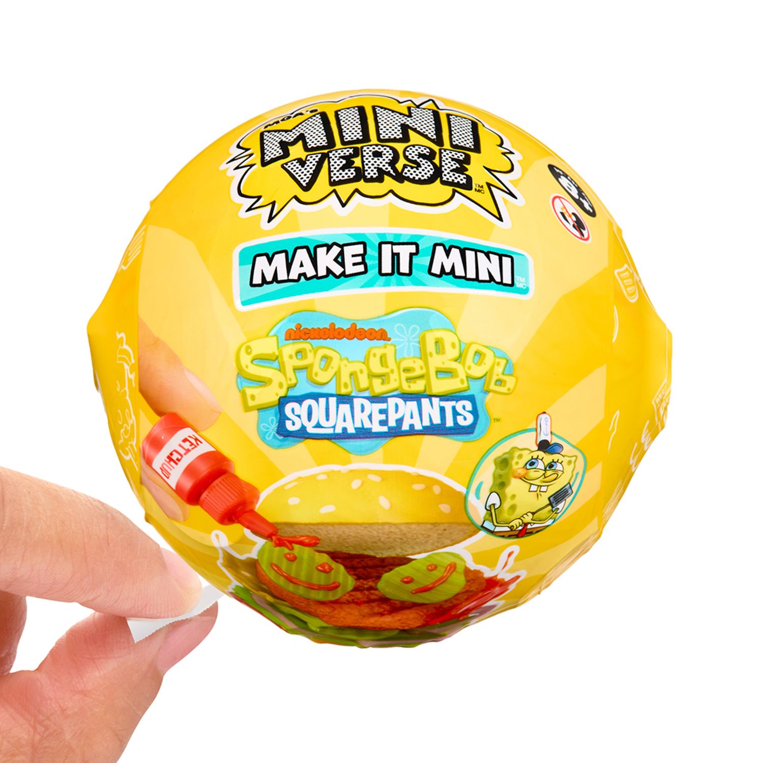Mga's miniverse make it mini spongebob squarepants - mini oggetti da collezione, fai da te, gioco in resina, repliche di cibo, non commestibile - MINIVERSE MGA