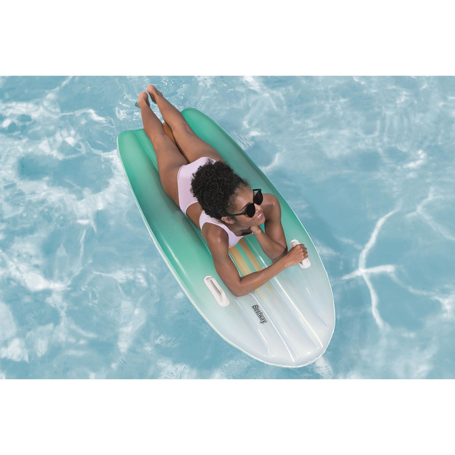 Materassino tavola da surf e borsa abbinata 1,78 x 56 cm ciano - Bestway