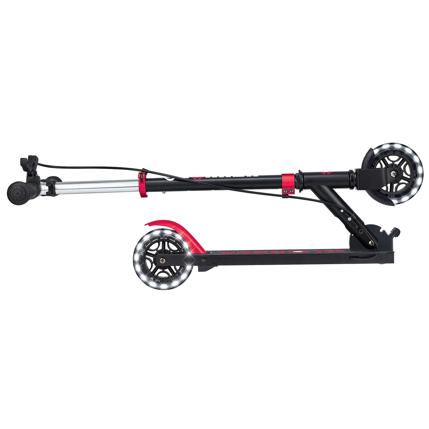 Globber - flow element foldable junior lights - black-red - GLOBBER