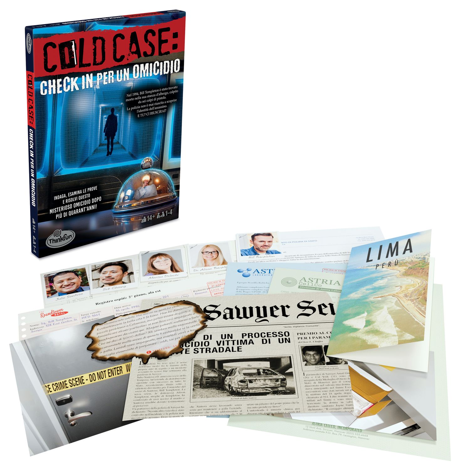 Thinkfun - cold case 5: check in per un omicidio +14 anni, giochi investigativi 1-4 giocatori - RAVENSBURGER