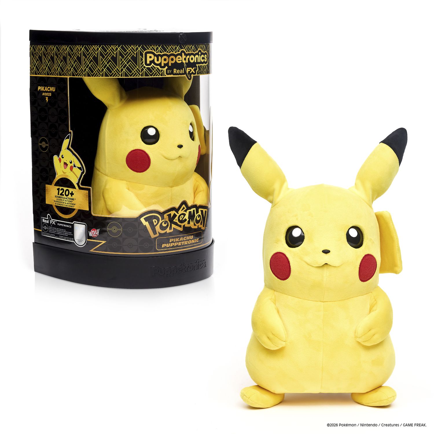Pokémon pikachu realfx puppetronic 40 cm con suoni, luci ed effetti reali - POKEMON