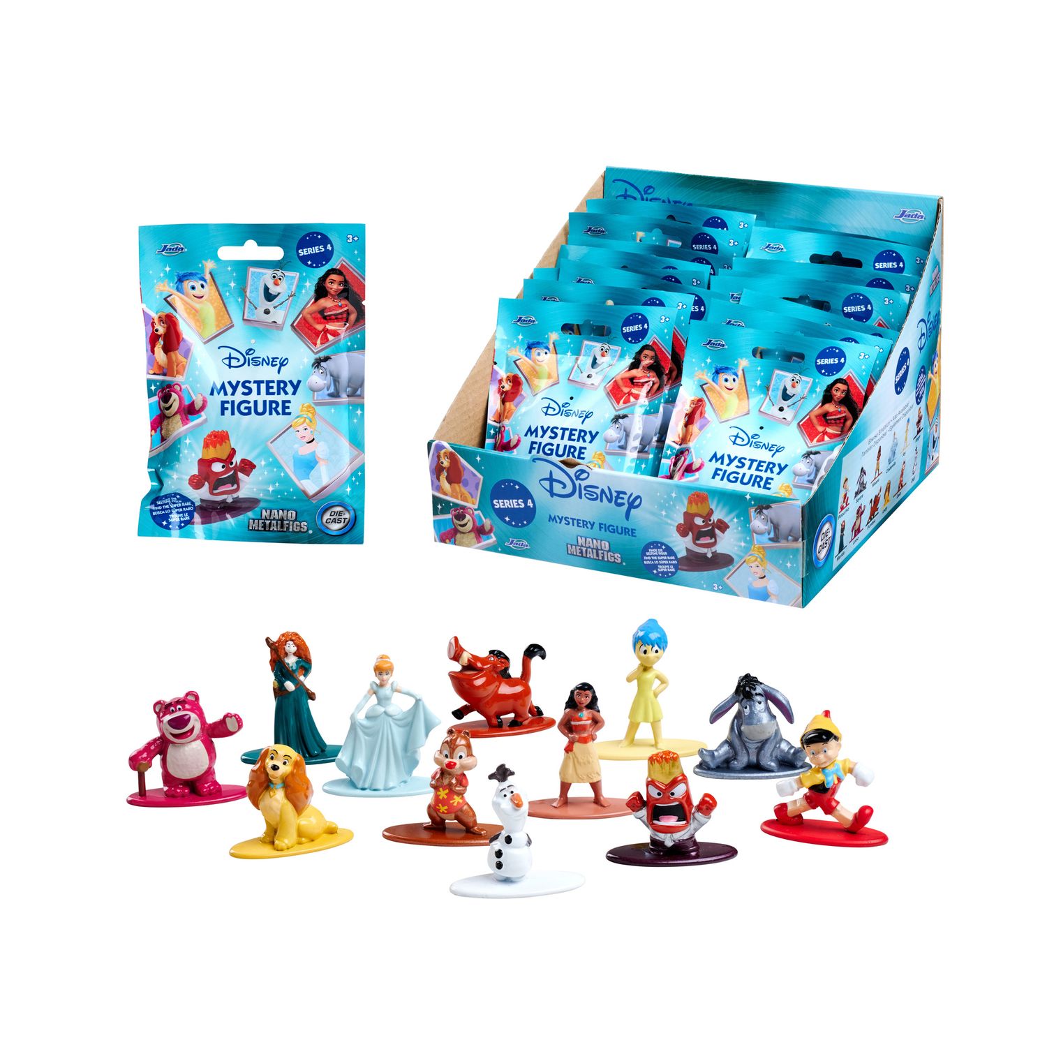 Disney blind pack nanofigs, 12 figures collezionabili - personaggio assortito - Disney
