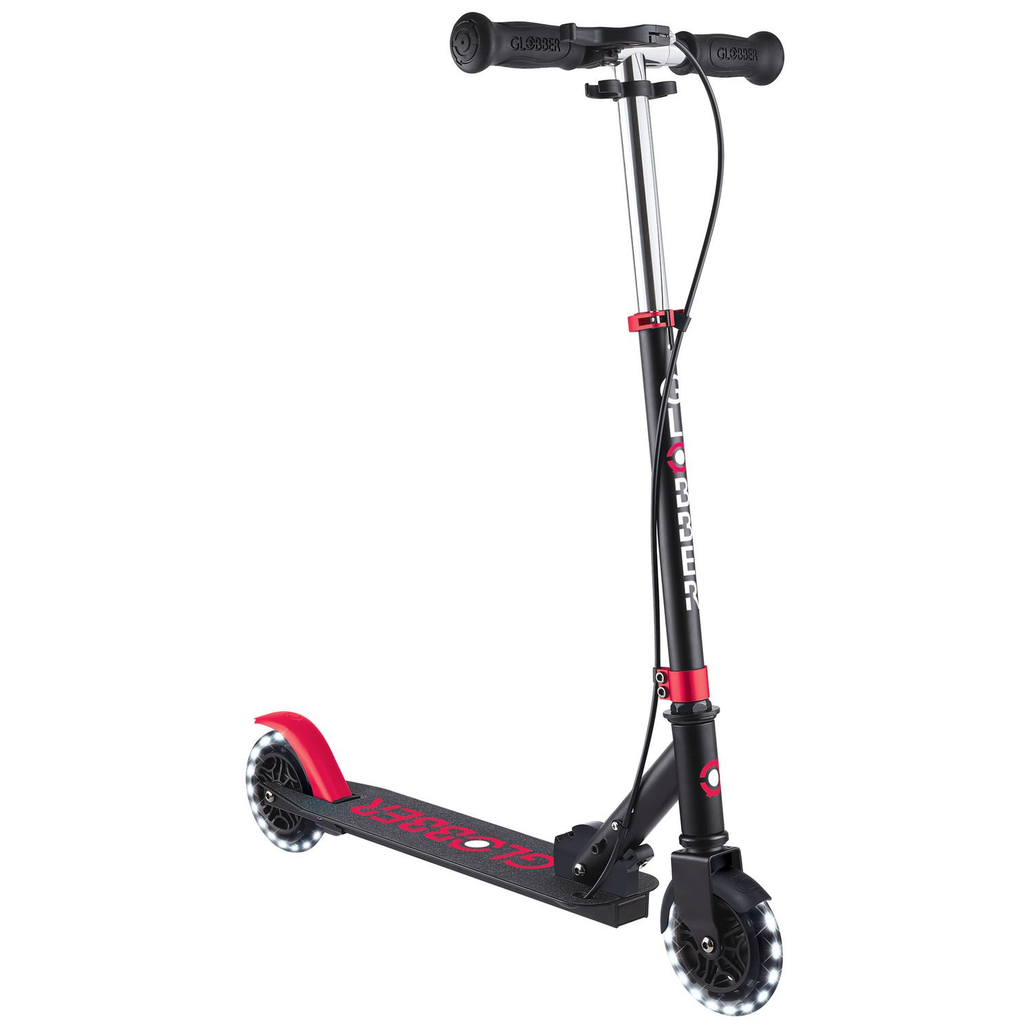 Globber - flow element foldable junior lights - black-red - GLOBBER