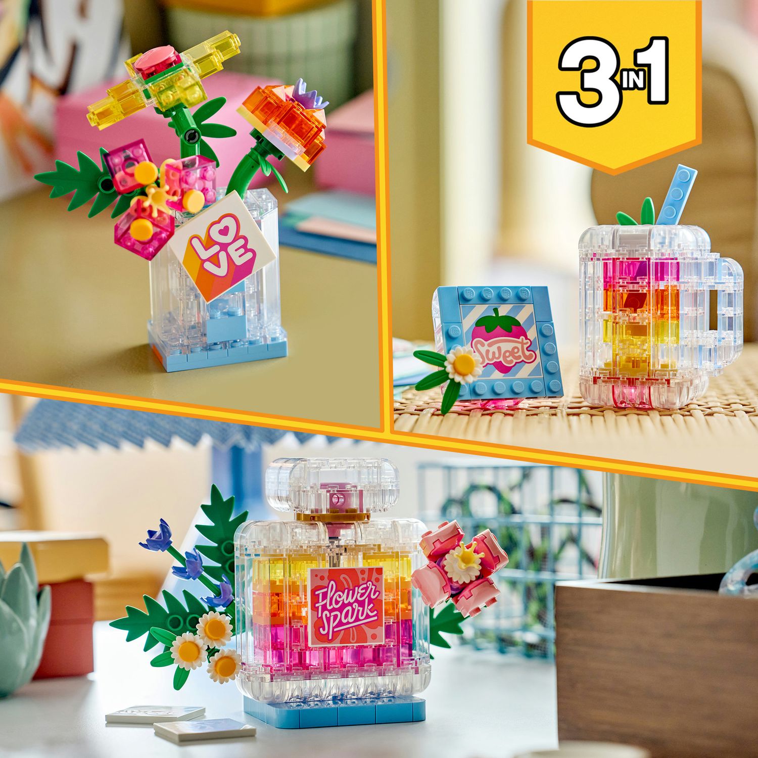 Lego lego creator boccetta di profumo con decorazione floreale - 31383 - LEGO CREATOR