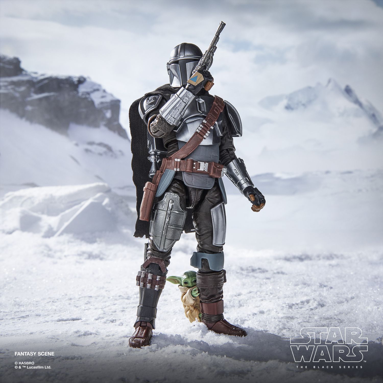 Hasbro star wars the black series, il mandaloriano e grogu - Star Wars