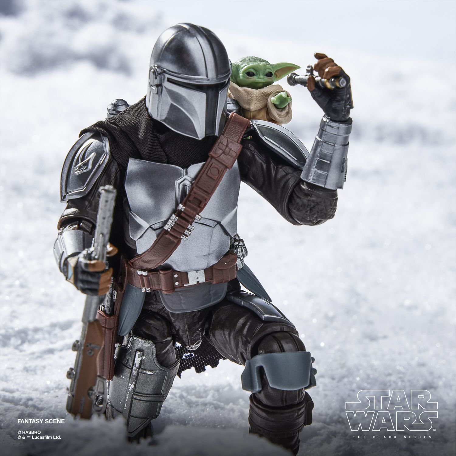 Hasbro star wars the black series, il mandaloriano e grogu - Star Wars