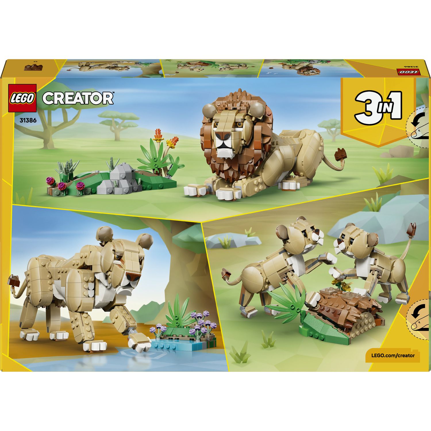 Lego lego creator animali selvatici: leone maestoso - 31386 - LEGO CREATOR