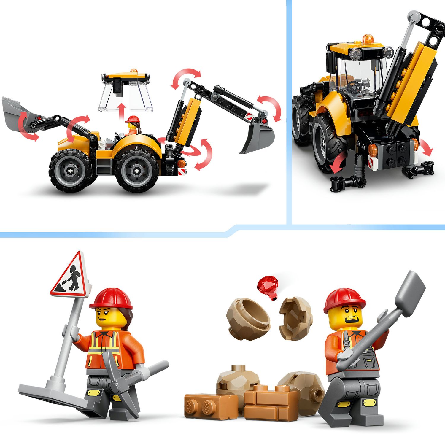 Lego lego city scavatrice da cantiere gialla - 60480 - LEGO CITY