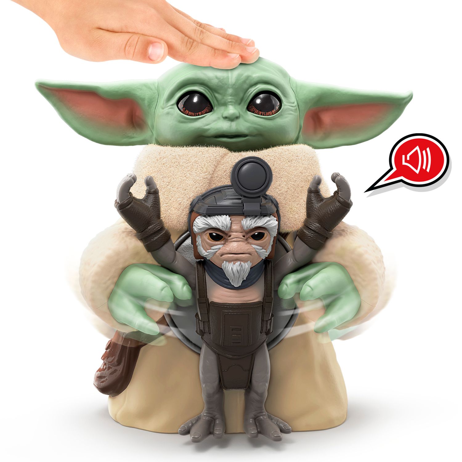 Star wars the mandalorian e grogu huggin grogu hasbro - figura interattiva con suoni - Star Wars