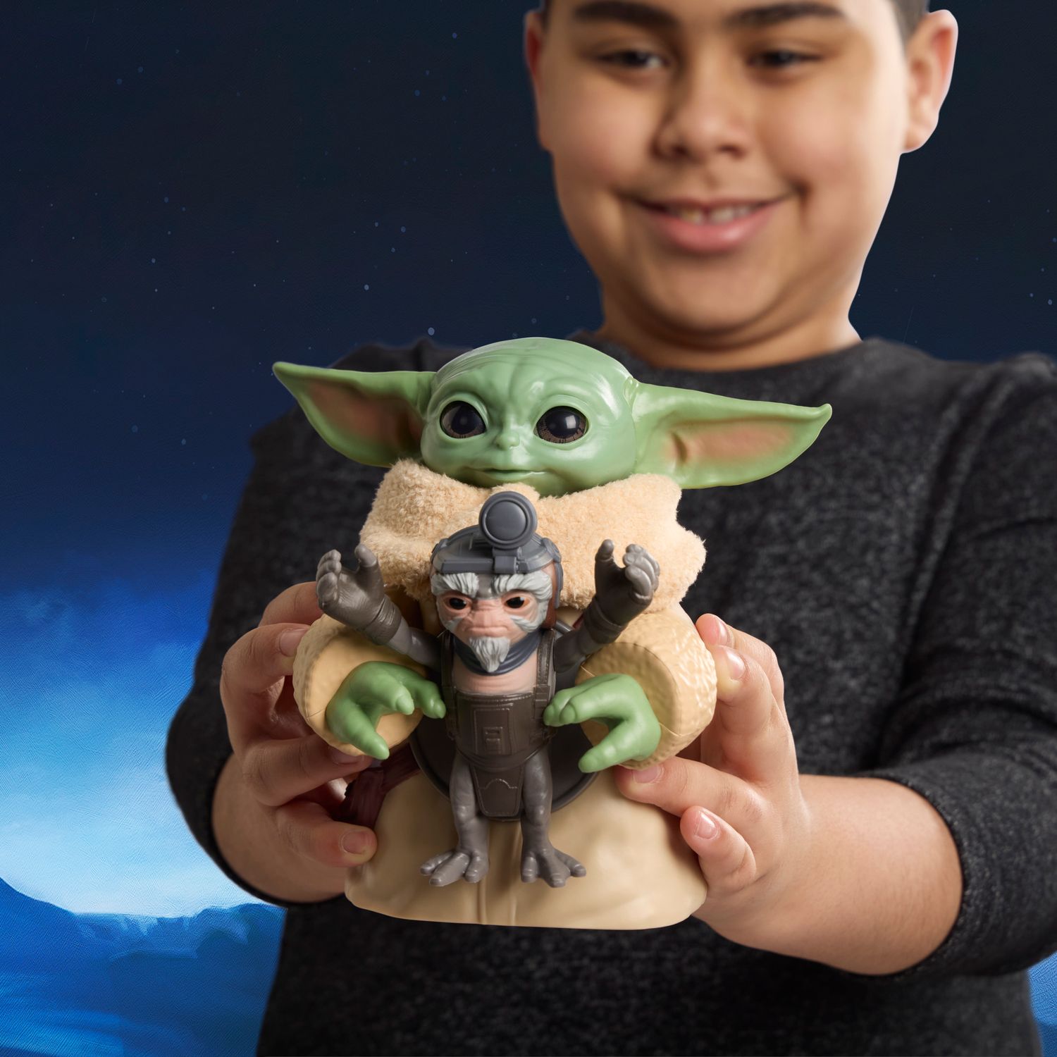 Star wars the mandalorian e grogu huggin grogu hasbro - figura interattiva con suoni - Star Wars