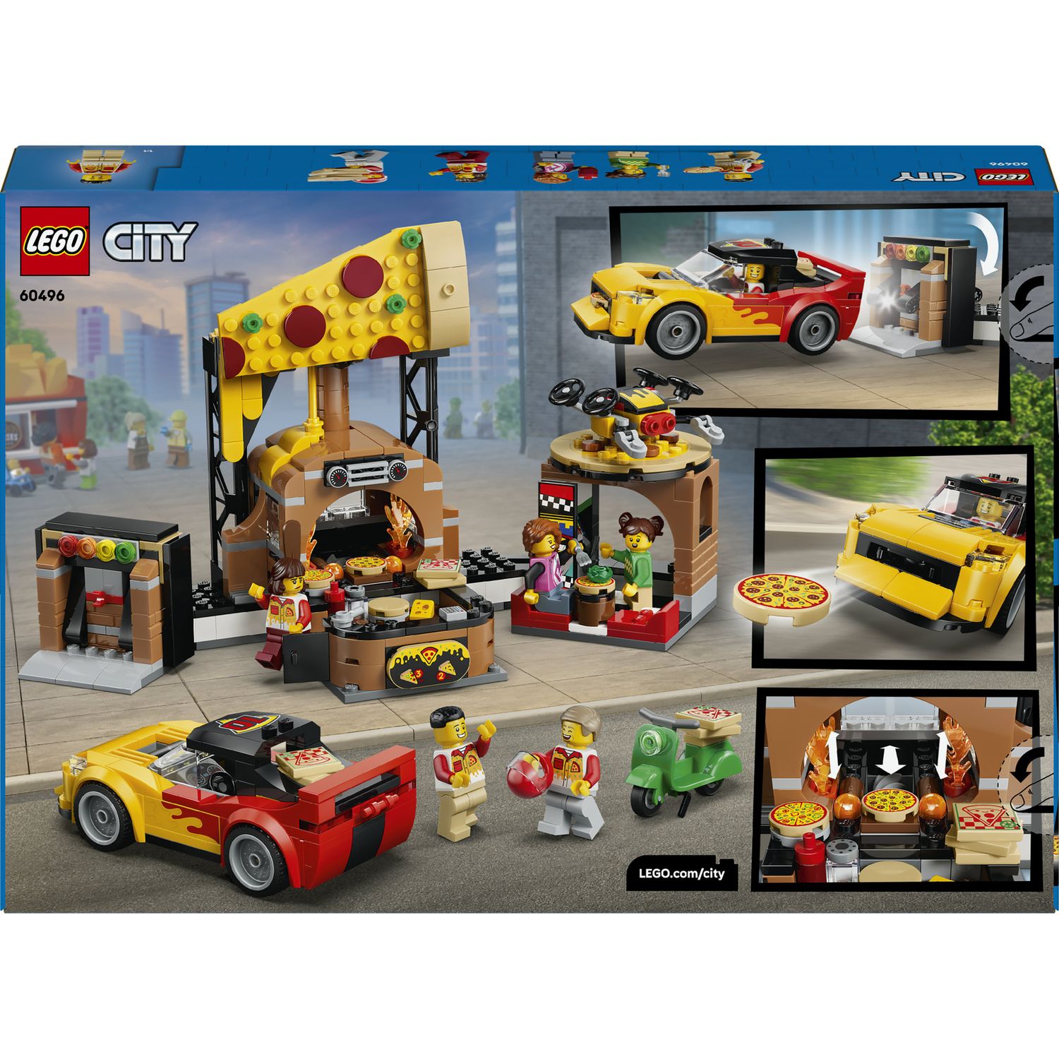 Lego lego city centro di consegna pizze con veicoli - 60496 - LEGO CITY
