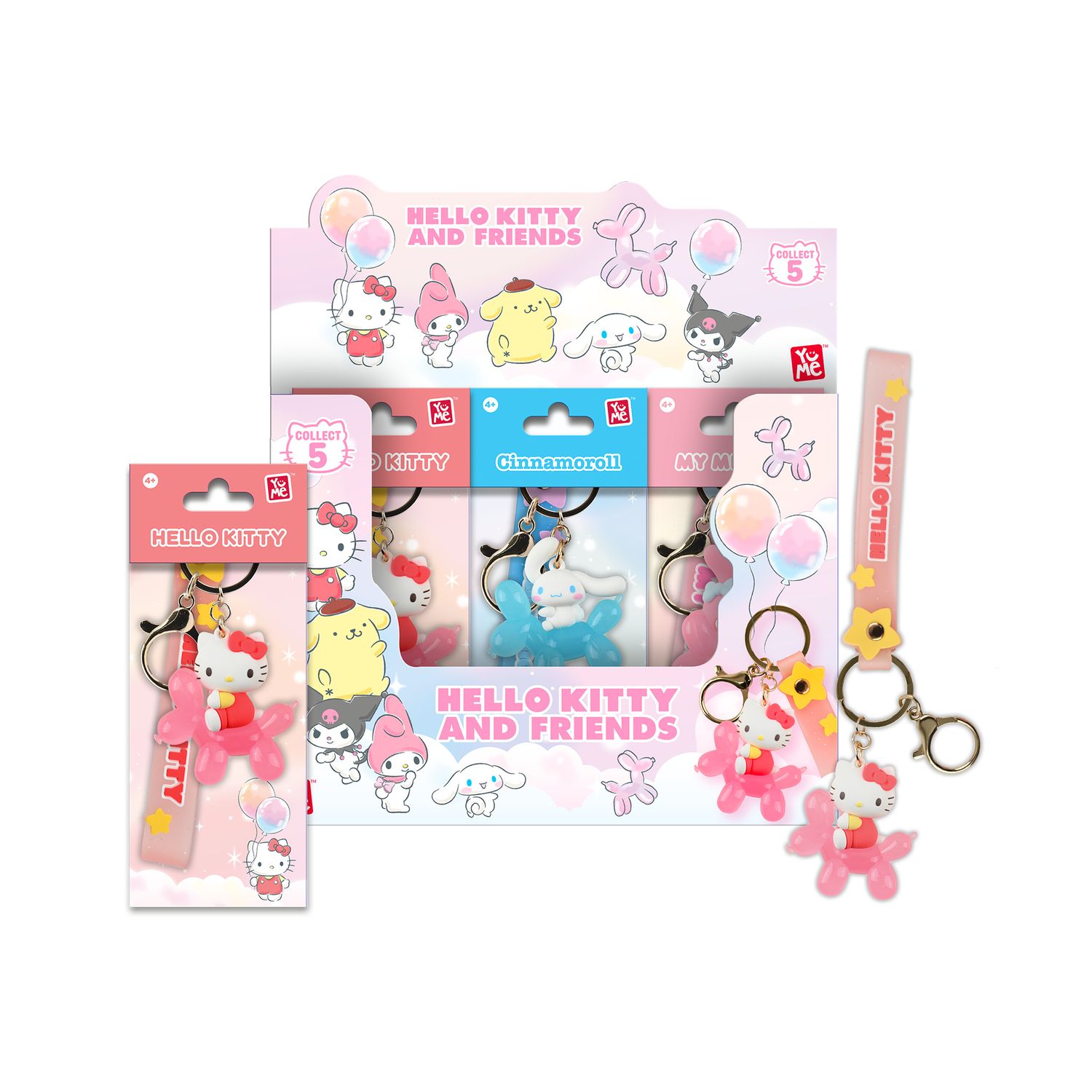 Yume hello kitty and friends portachiavi e cinturino serie palloncini - Hello Kitty