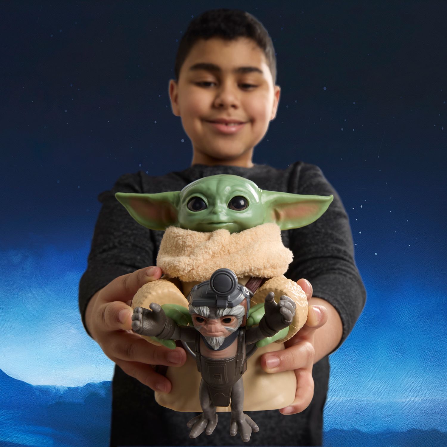 Star wars the mandalorian e grogu huggin grogu hasbro - figura interattiva con suoni - Star Wars