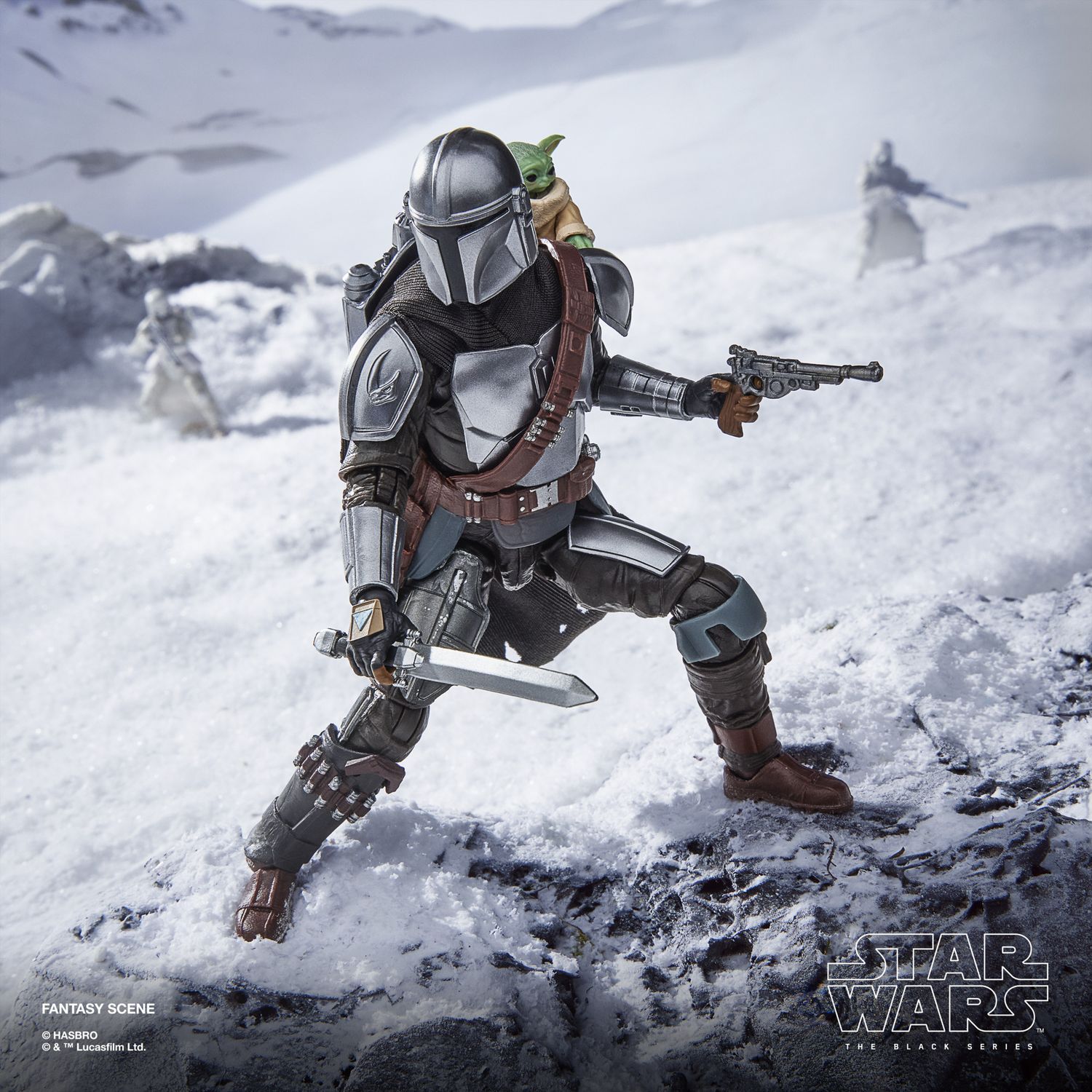 Hasbro star wars the black series, il mandaloriano e grogu - Star Wars