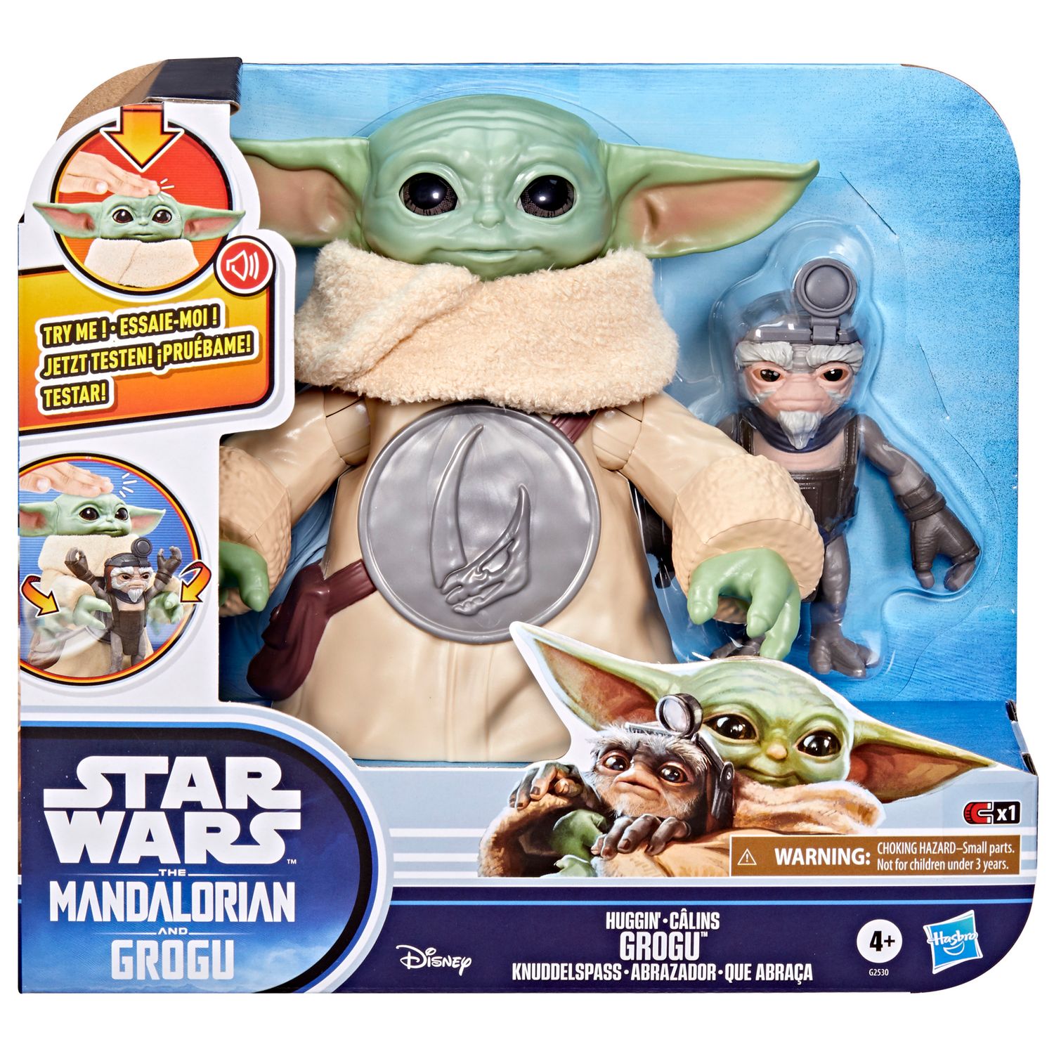Star wars the mandalorian e grogu huggin grogu hasbro - figura interattiva con suoni - Star Wars