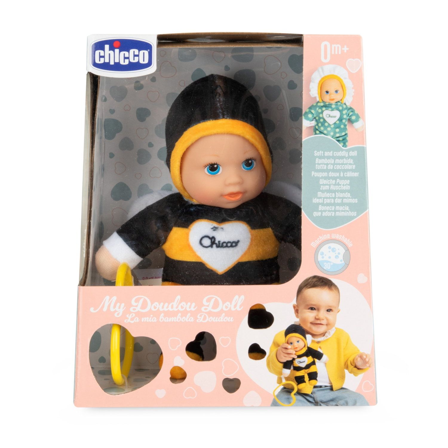 Chicco  mini bambola my doudou doll ape,  altezza 18 cm - Chicco