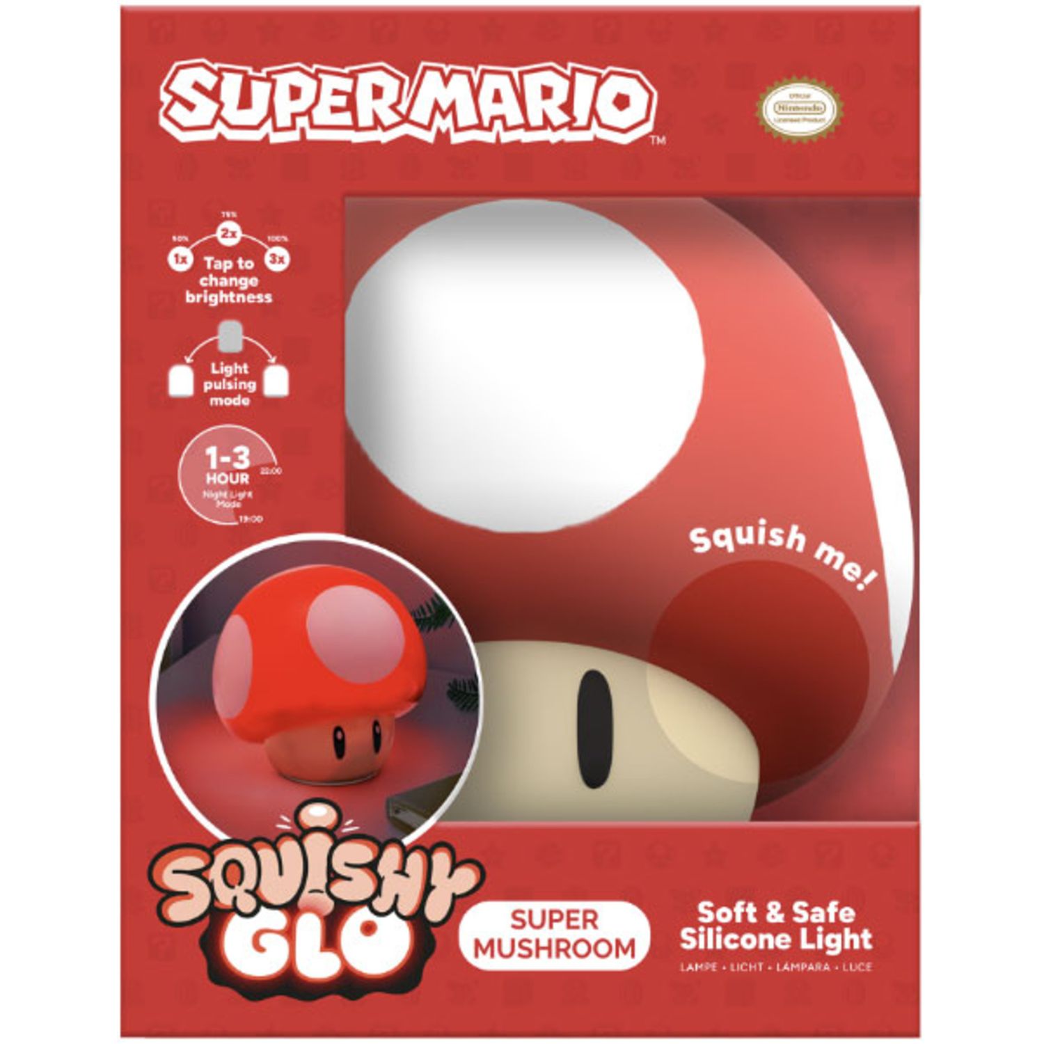 Paladone lampada squishyglo super mario super mushroom - Super Mario