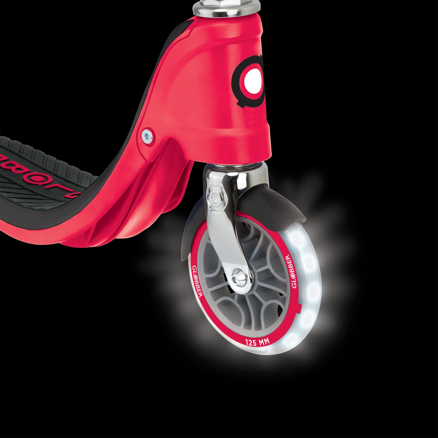 Monopattino flow 125 light red — ruote led, manubrio regolabile, 5+ anni - GLOBBER
