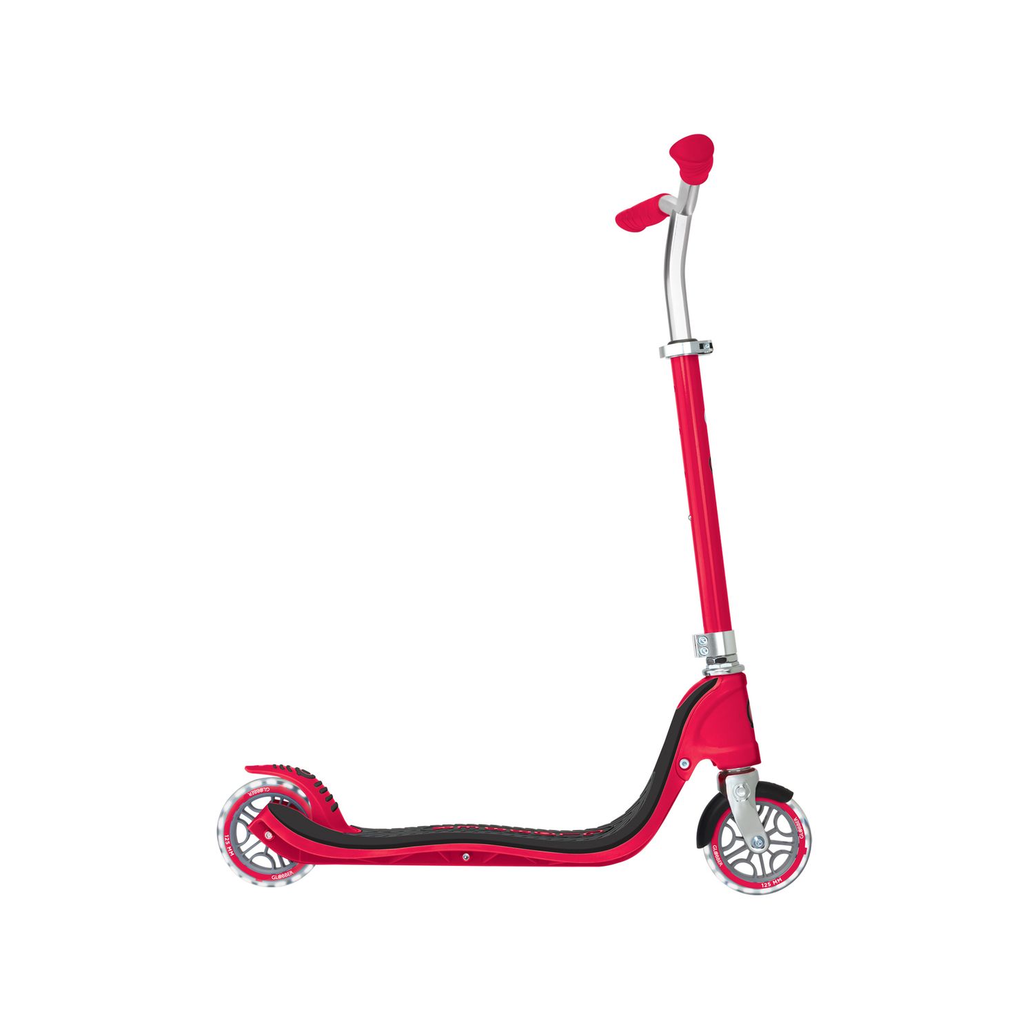 Monopattino flow 125 light red — ruote led, manubrio regolabile, 5+ anni - GLOBBER