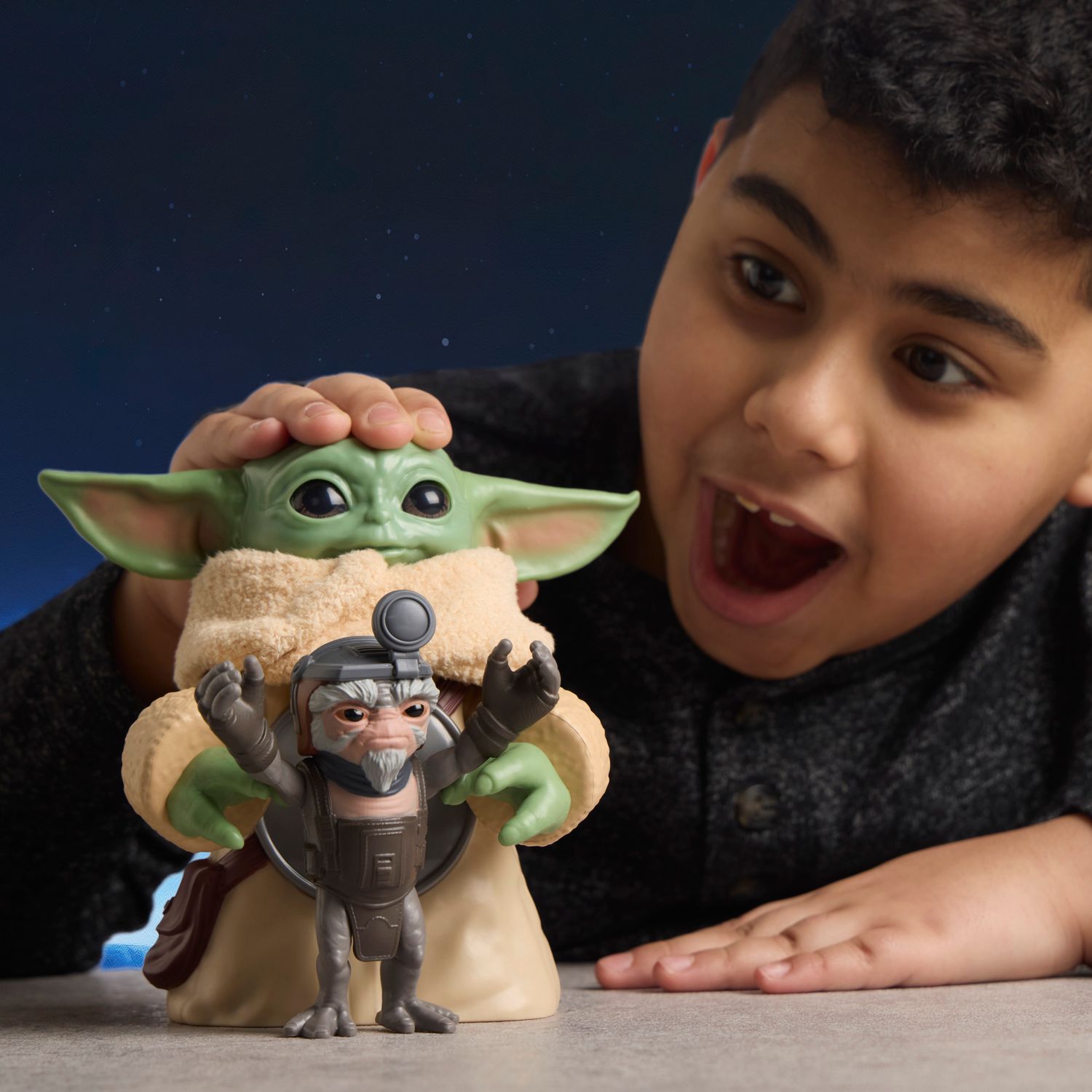 Star wars the mandalorian e grogu huggin grogu hasbro - figura interattiva con suoni - Star Wars