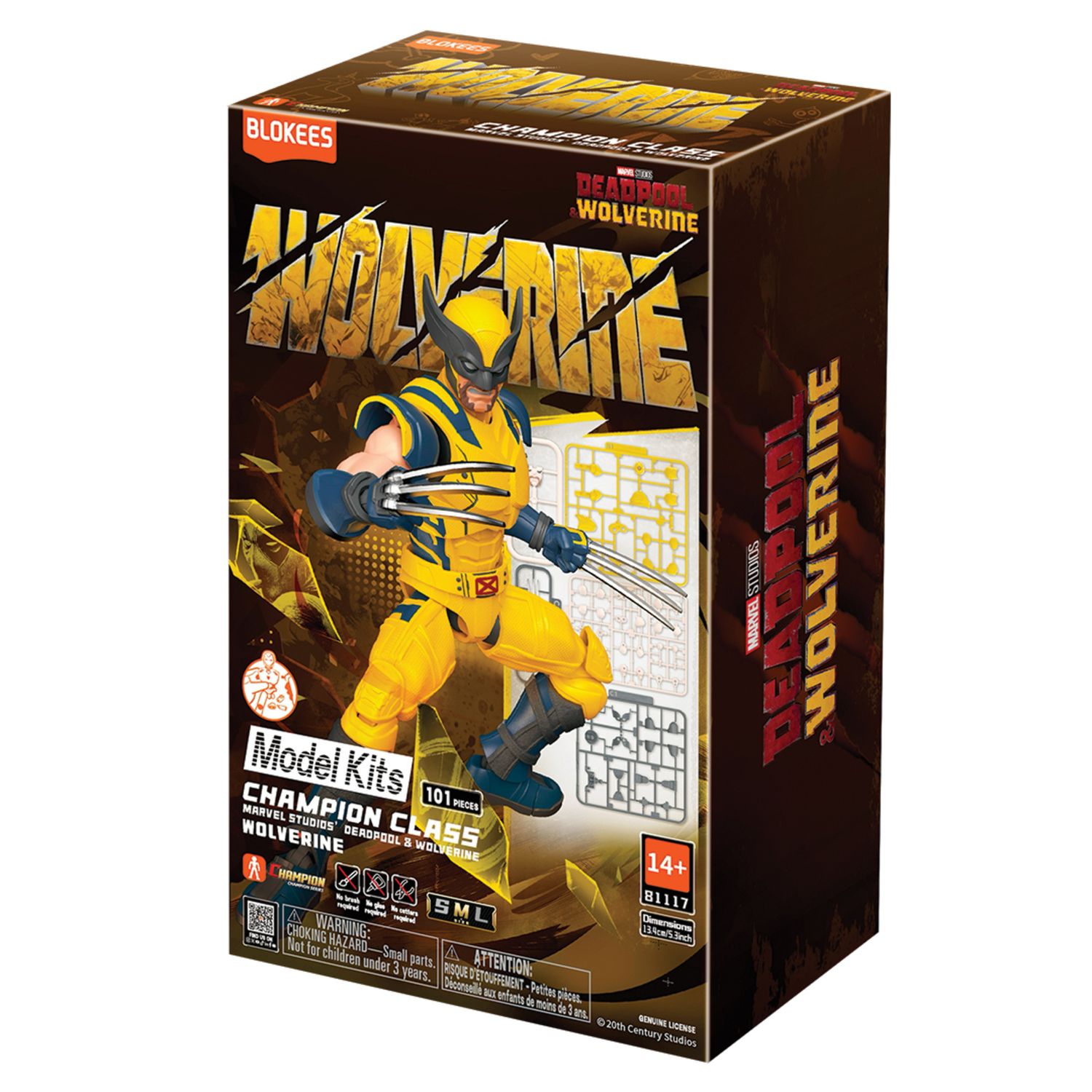 Blokees figures - marvel heroes - champion class - wolverine - 101 pcs - BLOKEES, MARVEL