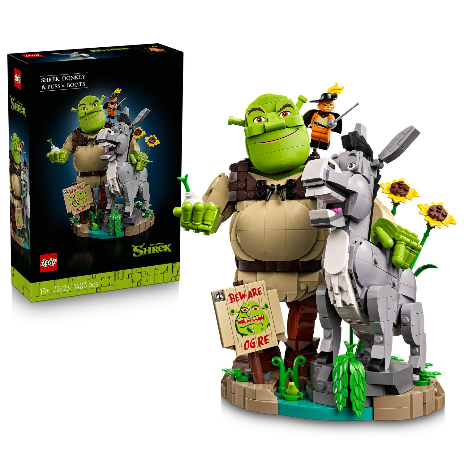 Lego shrek shrek, ciuchino e gatto con gli stivali - 72423 - SHREK, LEGO