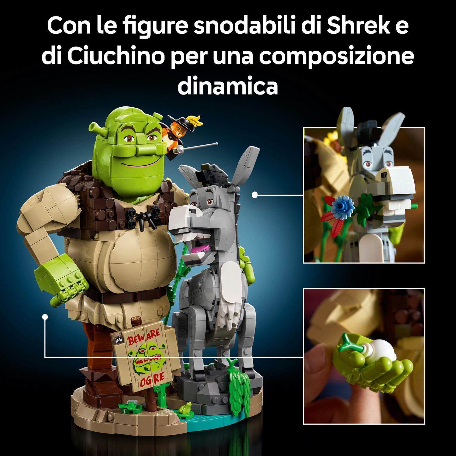 Lego shrek shrek, ciuchino e gatto con gli stivali - 72423 - SHREK, LEGO
