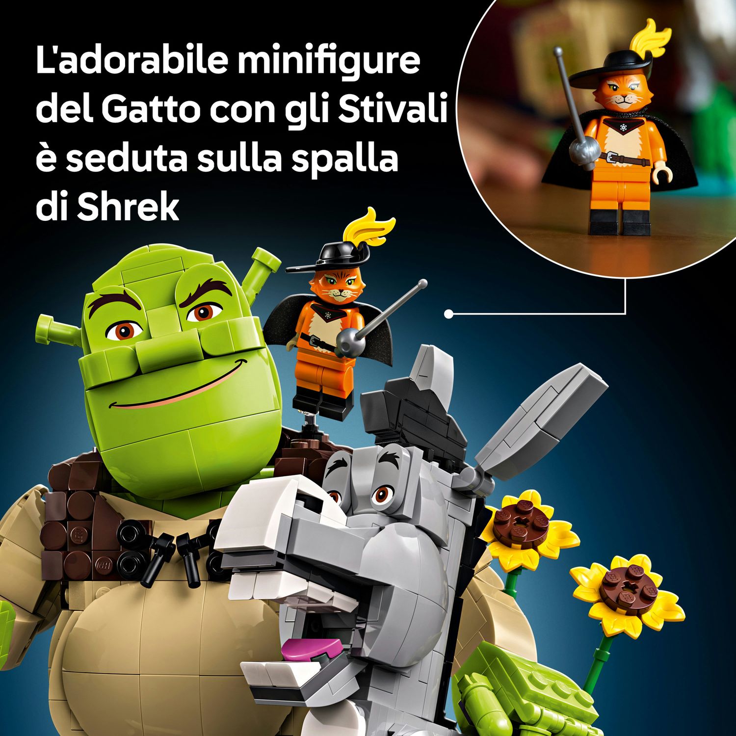 Lego shrek shrek, ciuchino e gatto con gli stivali - 72423 - SHREK, LEGO