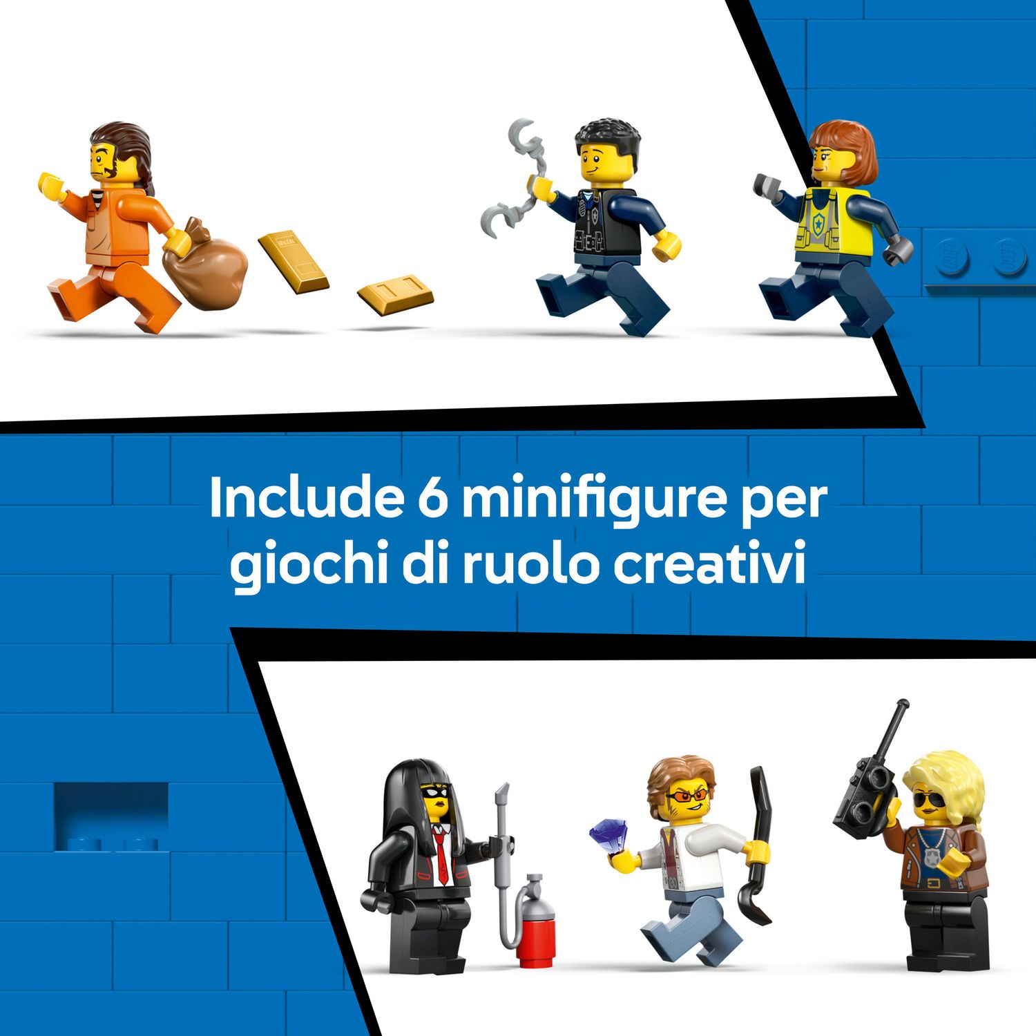 Lego city 60508 rapina al treno della polizia giocattolo, treno telecomandato con binario - LEGO CITY