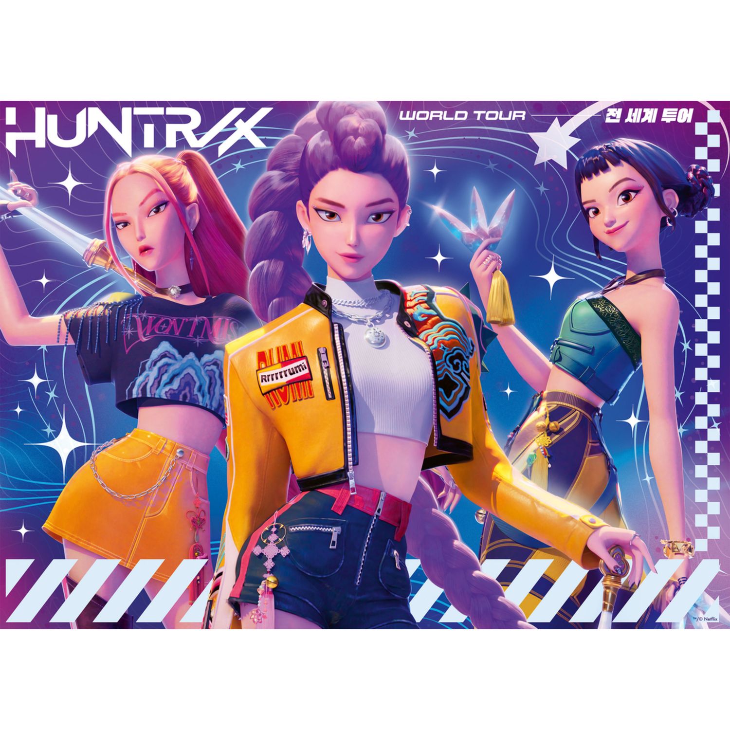 Ravensburger - puzzle k-pop demon hunters, 4 puzzle da 100 pezzi per bambini, 5 anni+ - NETLFIX, RAVENSBURGER, K-POP DEMON HUNTERS