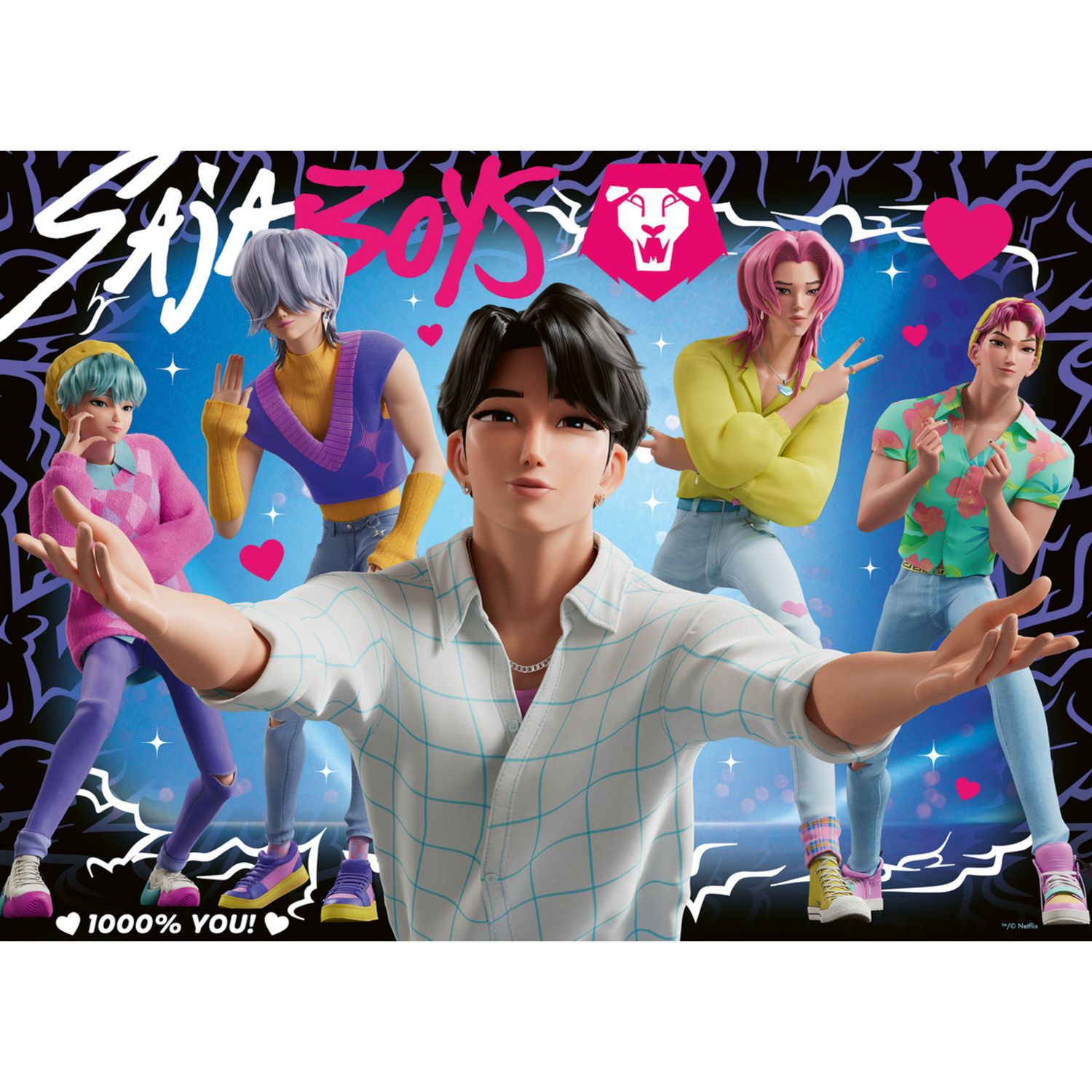 Ravensburger - puzzle k-pop demon hunters, 4 puzzle da 100 pezzi per bambini, 5 anni+ - NETLFIX, RAVENSBURGER, K-POP DEMON HUNTERS