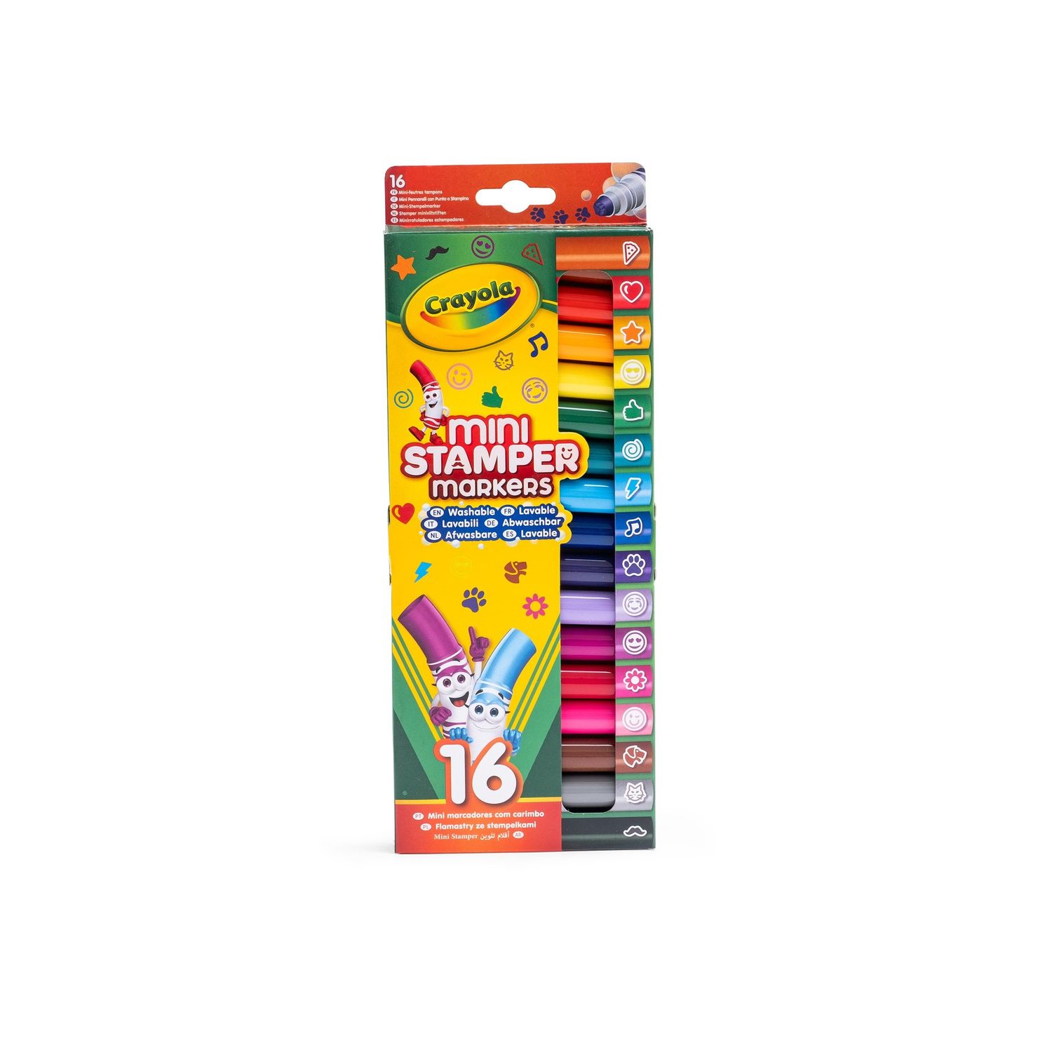 Crayola pip squeaks - 16 mini pennarelli lavabili con punta a stampino - CRAYOLA