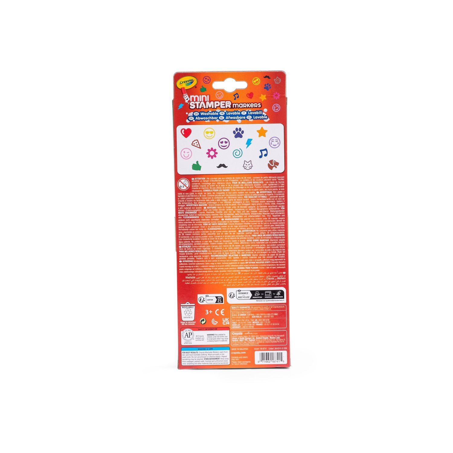Crayola pip squeaks - 16 mini pennarelli lavabili con punta a stampino - CRAYOLA