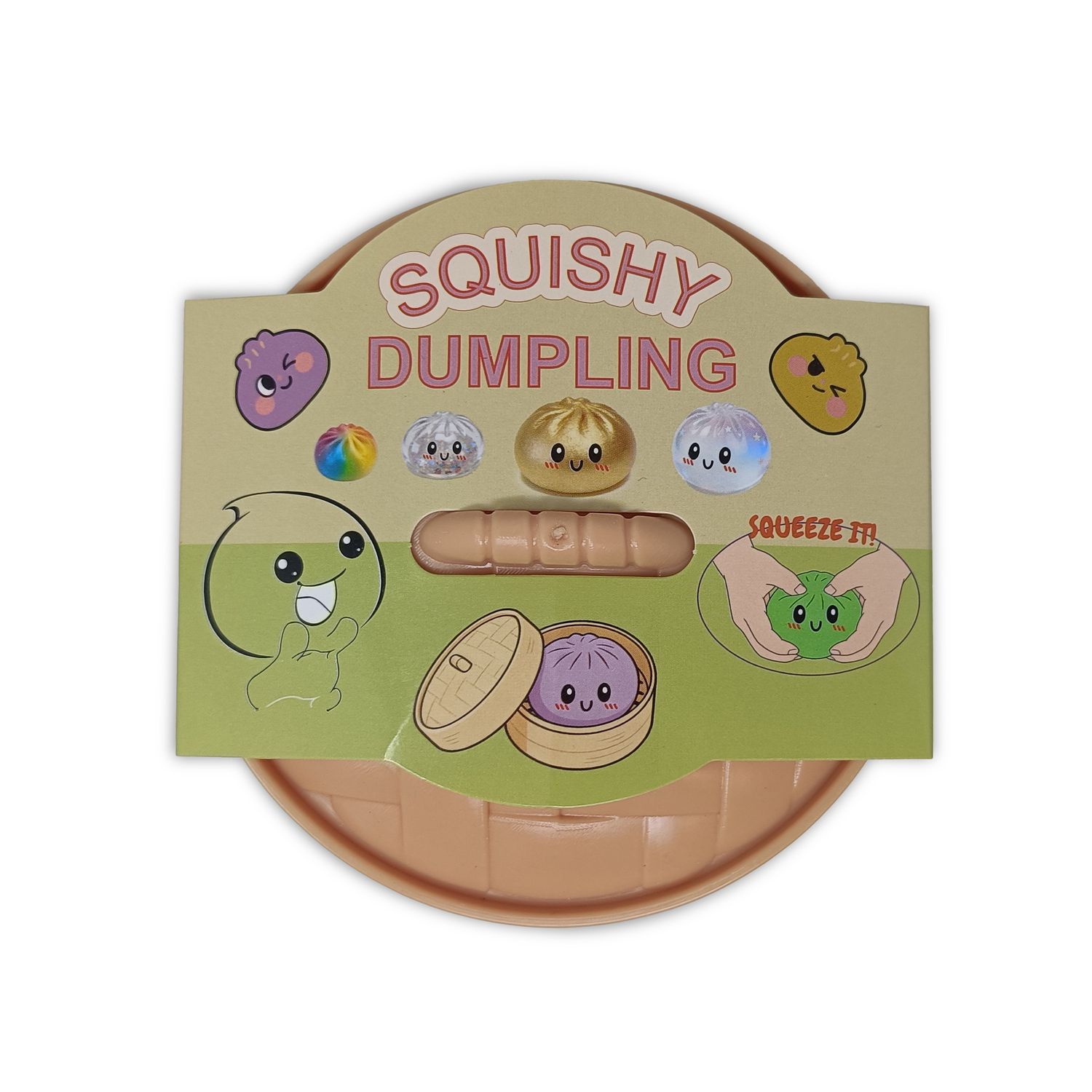 Raviolo squishy dumpling colorato antistress assortito–  morbido, slow rise, relax e gioco sensoriale - 