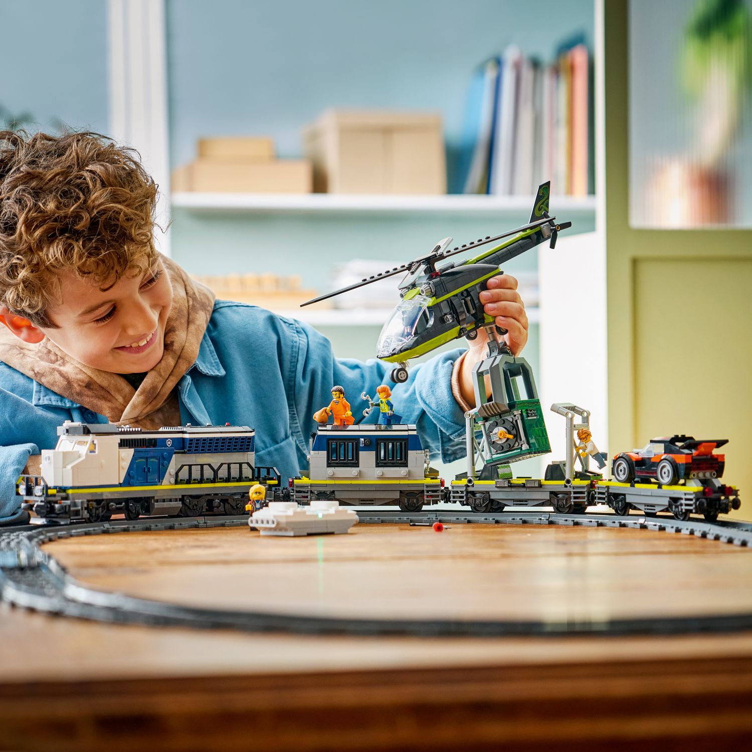 Lego city 60508 rapina al treno della polizia giocattolo, treno telecomandato con binario - LEGO CITY