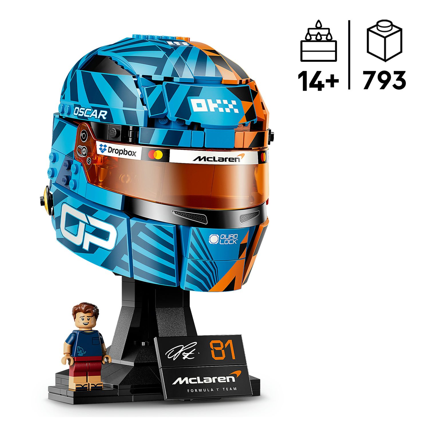 Lego editions formula 1 casco di oscar piastri mclaren mastercard f1® team - 43017 - LEGO