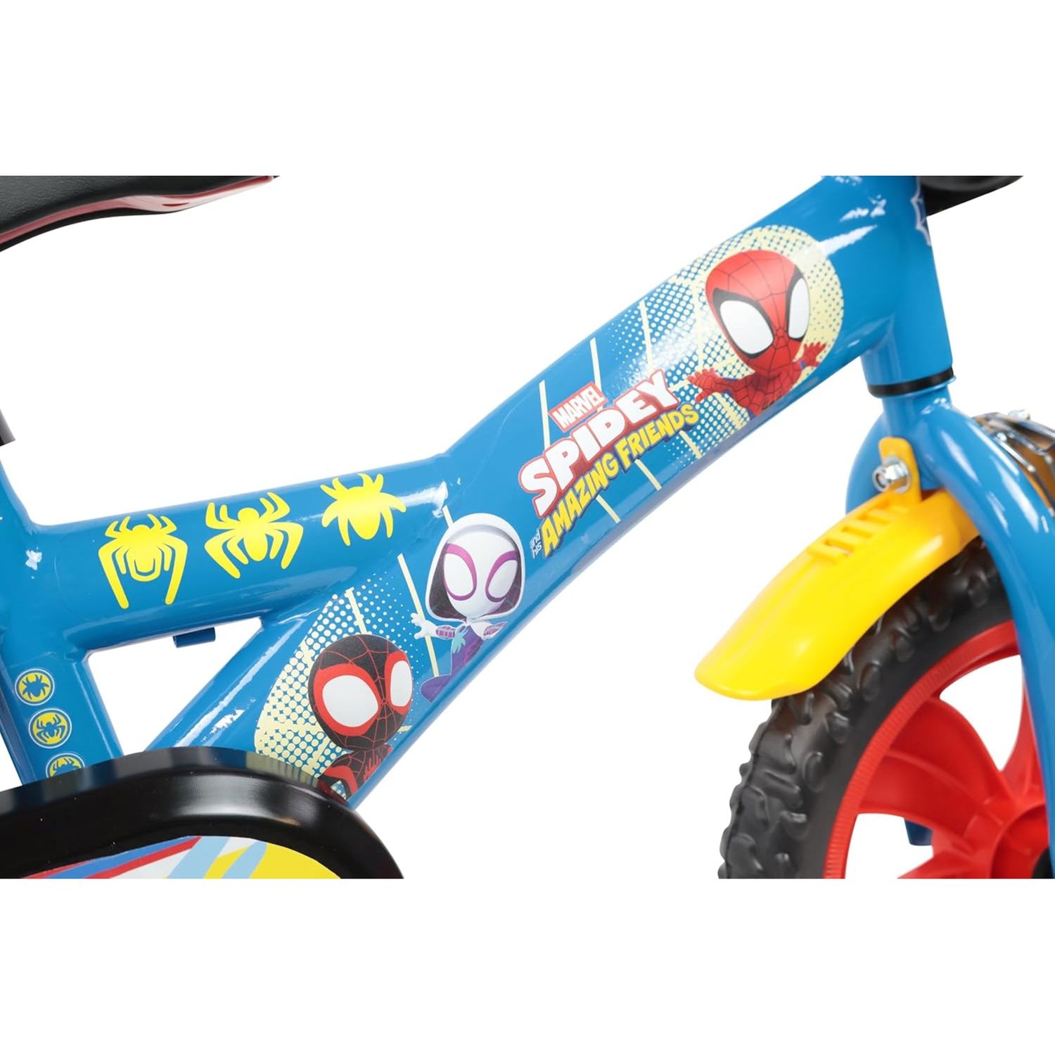 Bicicletta spidey 12” con rotelle – bici bambini 3+ con freno anteriore e telaio in acciaio - SPIDEY