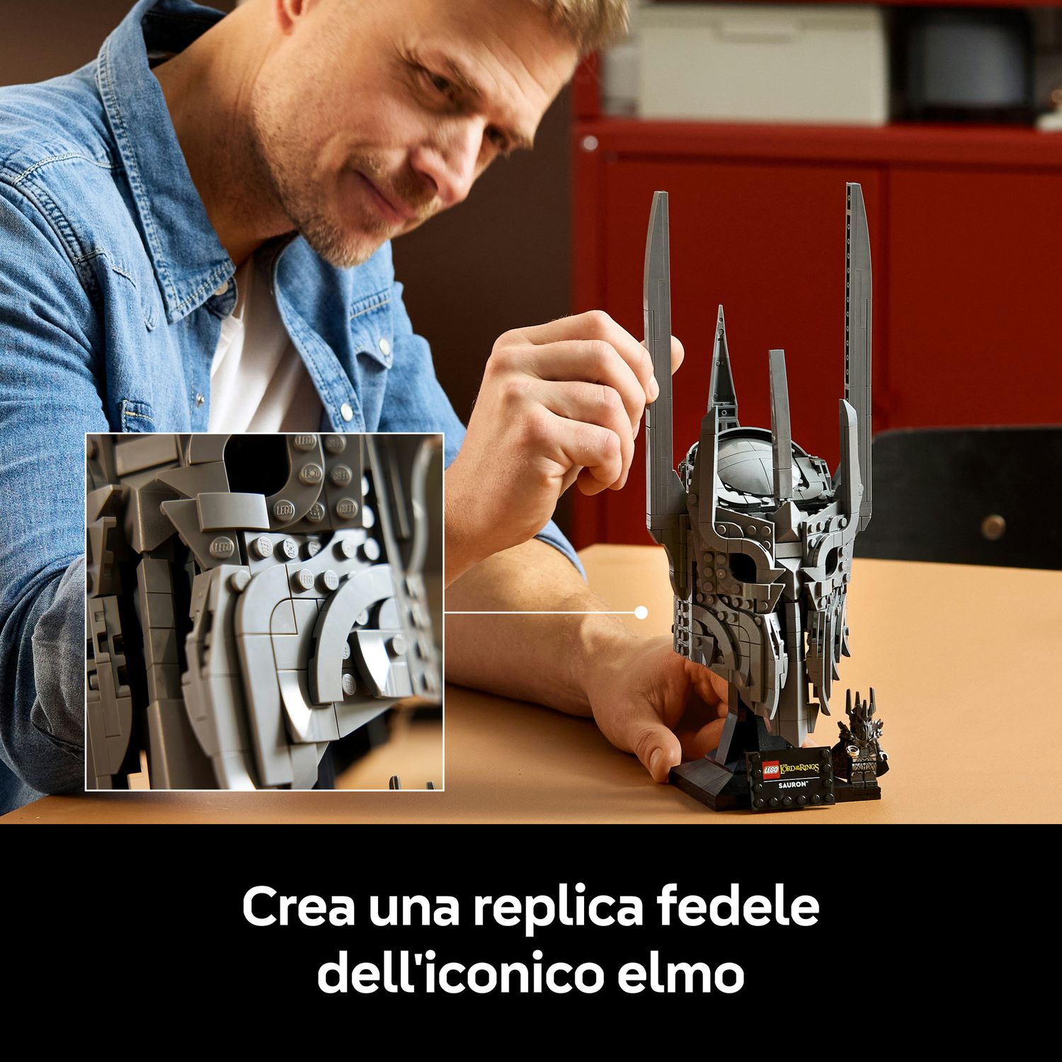 Lego icons 11373 il signore degli anelli: elmo di sauron - LEGO ICONS