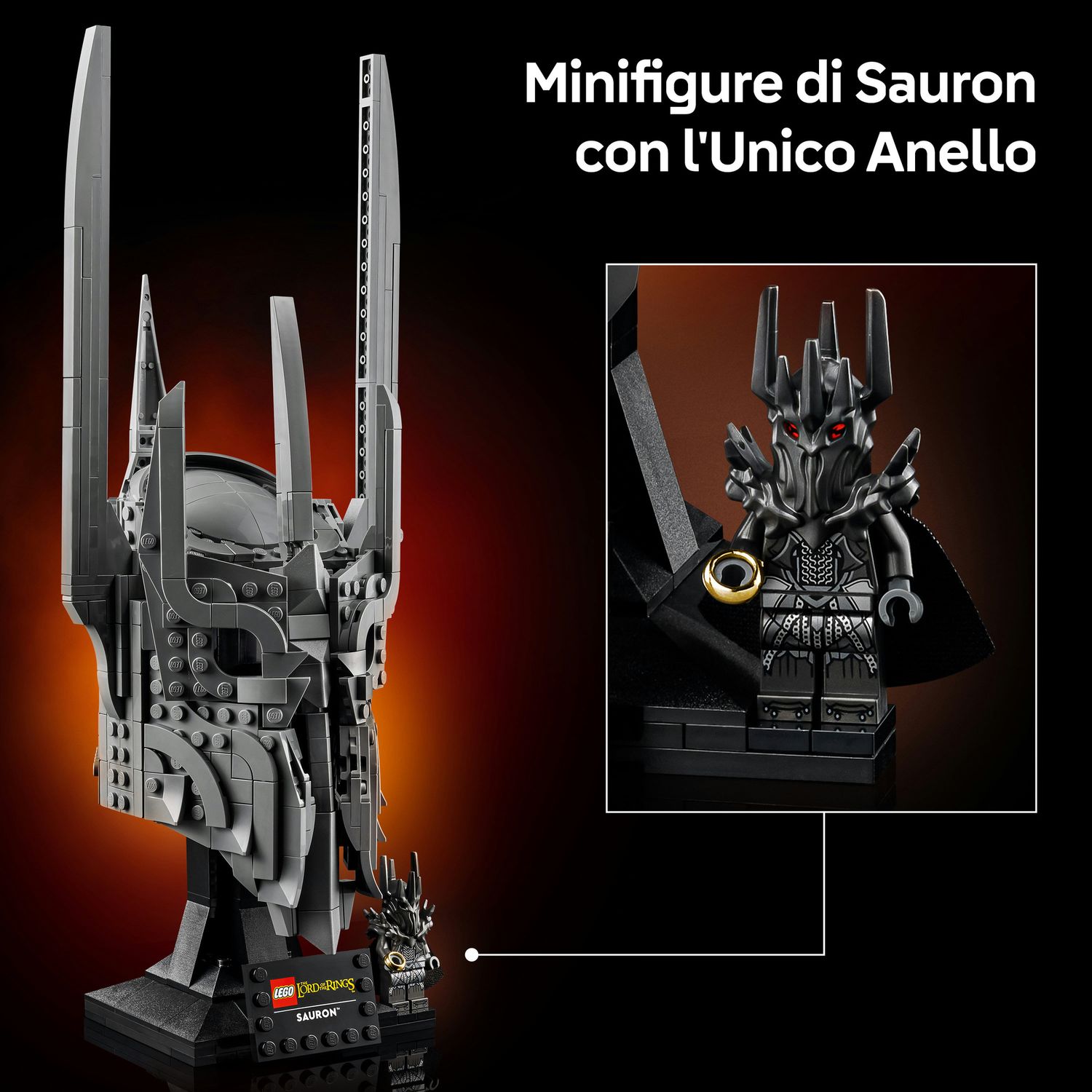 Lego icons 11373 il signore degli anelli: elmo di sauron - LEGO ICONS
