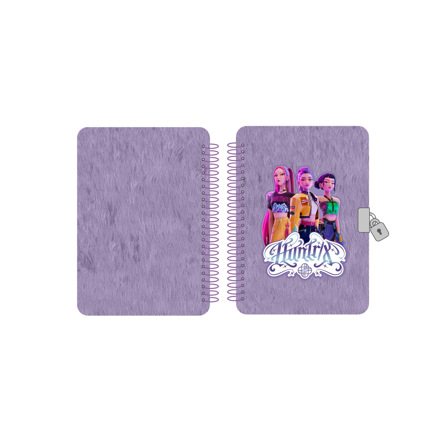 Diario con lucchetto + penna 10 colori k‑pop demon hunters ufficiale - K-POP DEMON HUNTERS