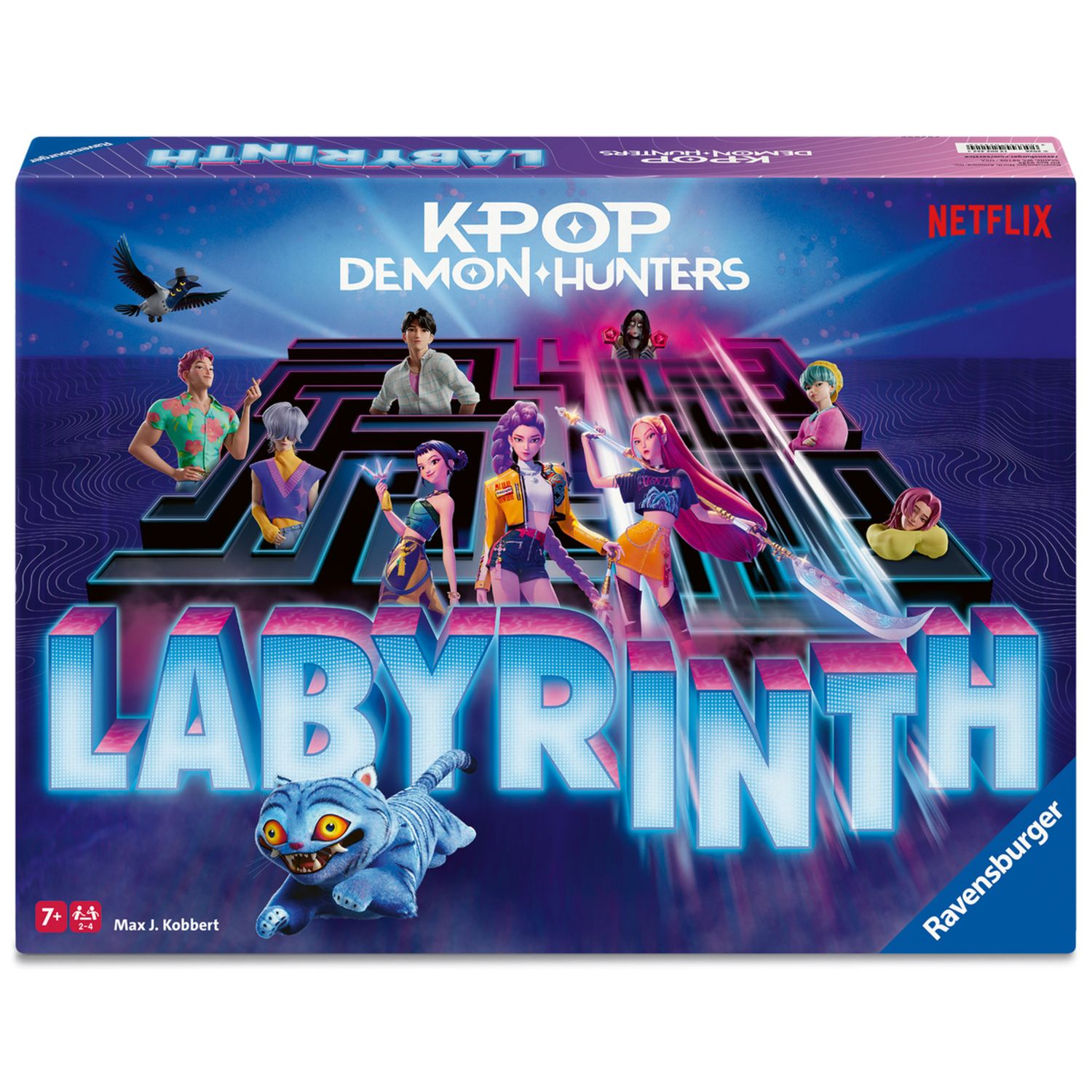 Ravensburger - labirinto k-pop demon hunters, gioco da tavolo per bambini e famiglie, 2-4 giocatori, +7 anni - NETLFIX, K-POP DEMON HUNTERS