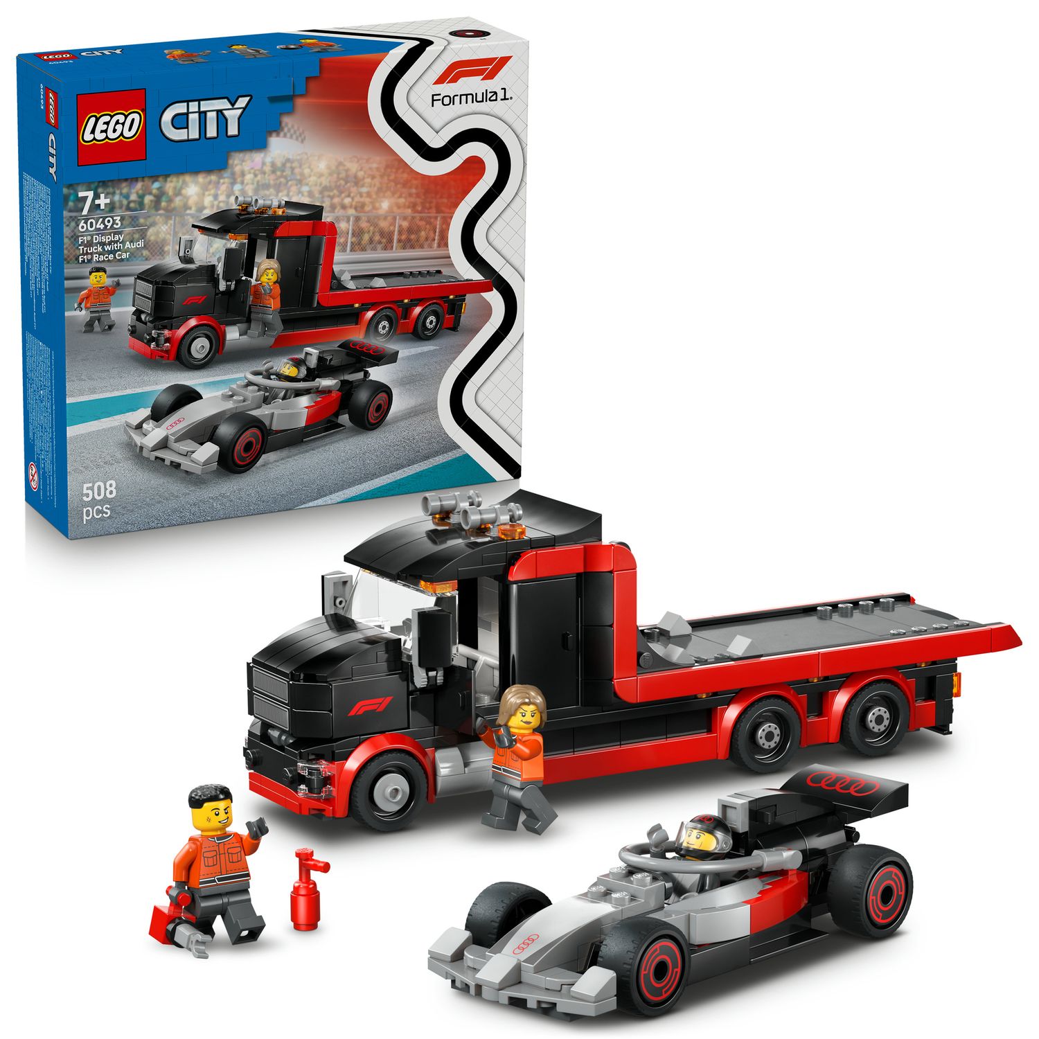 60493 LEGO City F1 Truck con Audi F1 auto da corsa, Giochi di cost - Immagine 8