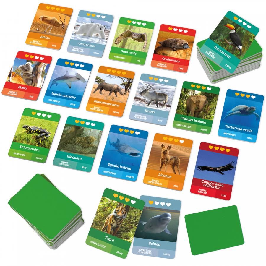 Missione natura – gioco educativo sugli animali a rischio - carte per bambini 6+ - LUDIC