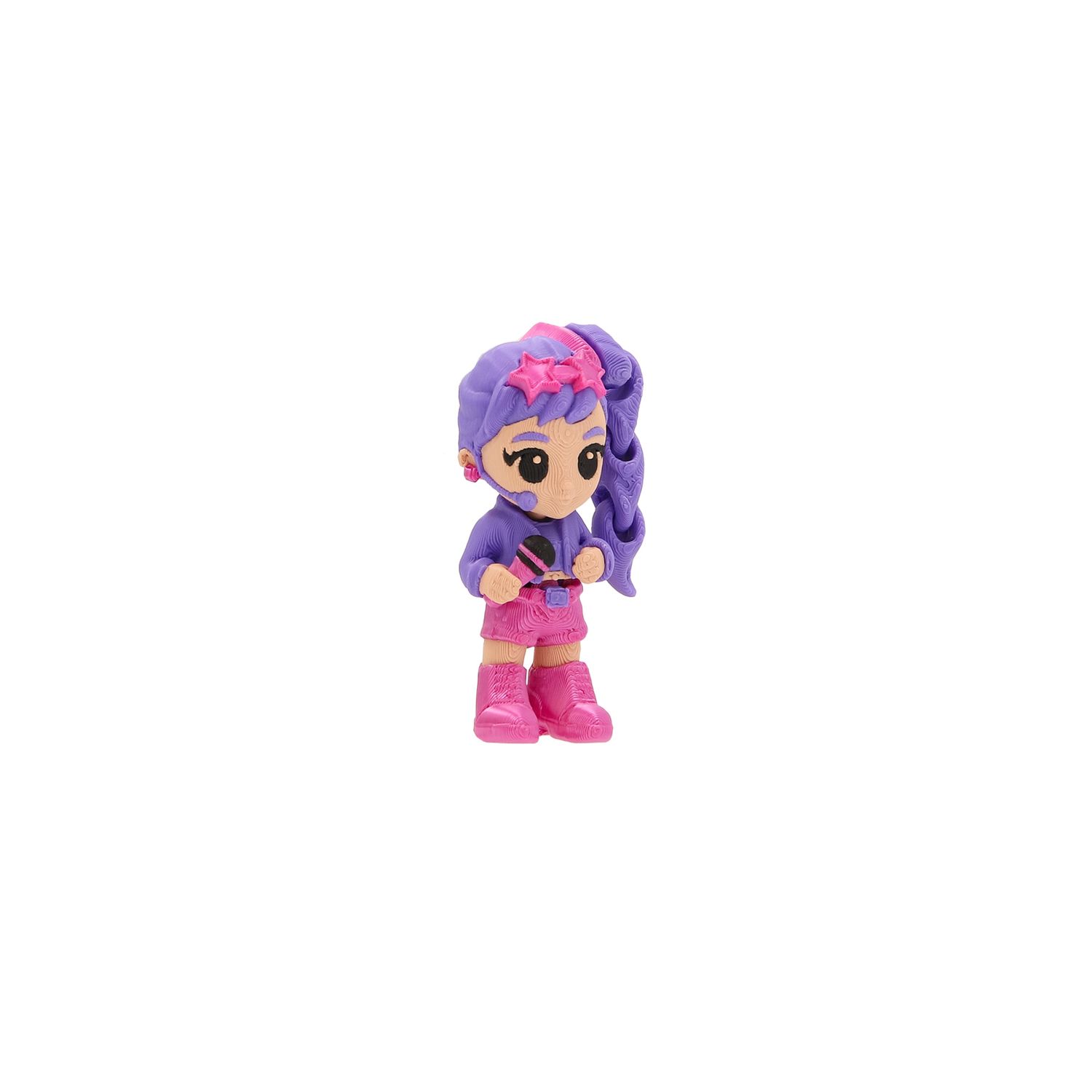 Palz 3d k-pop idol pack 3 – mini figure articolate mix & match con mini palco (6 da collezionare) - K-POP
